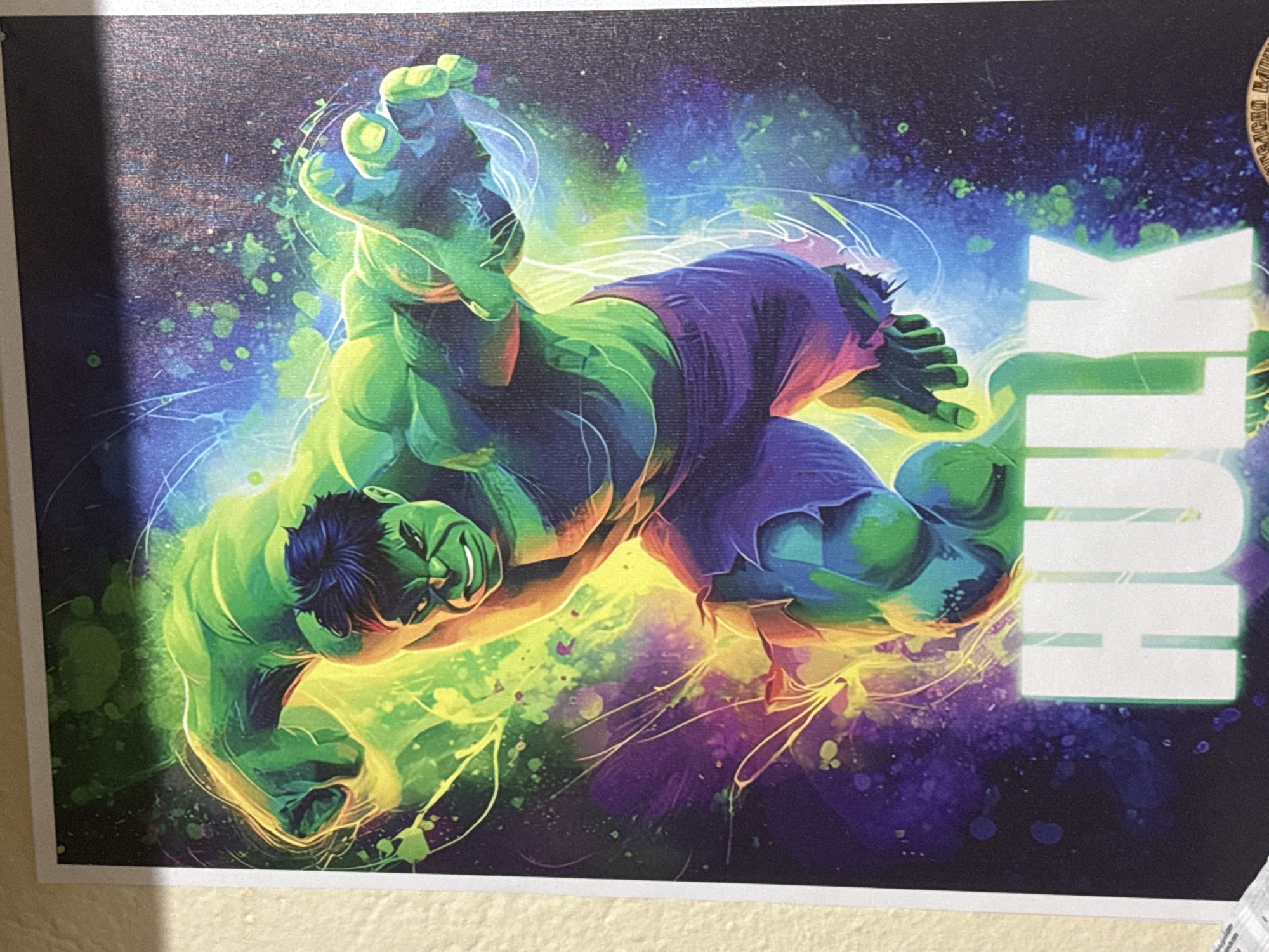 Hulk poster displayed in Parvomai, Bulgaria