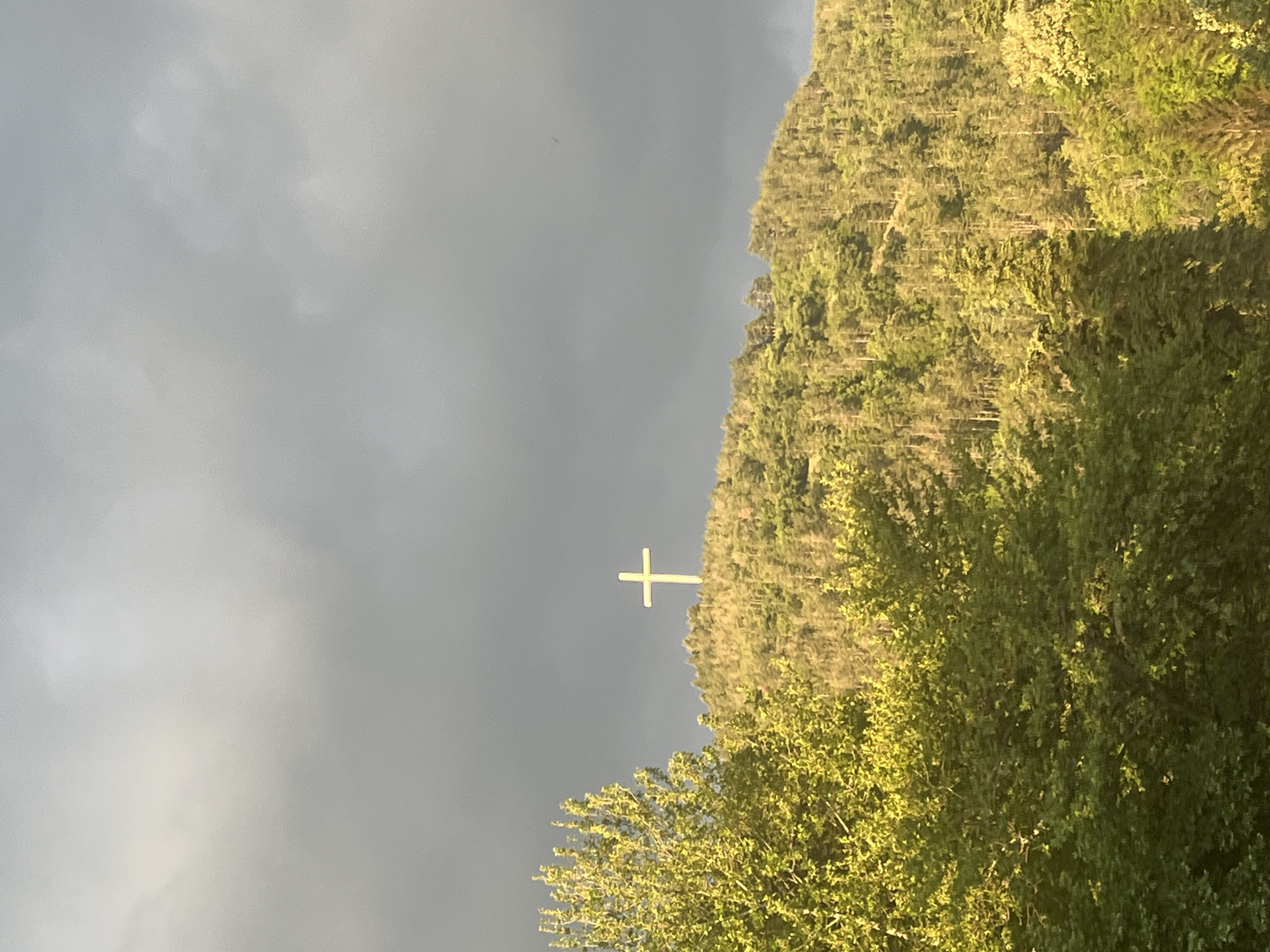 Stormy skies over Millennium Cross captured in Blagoevgrad