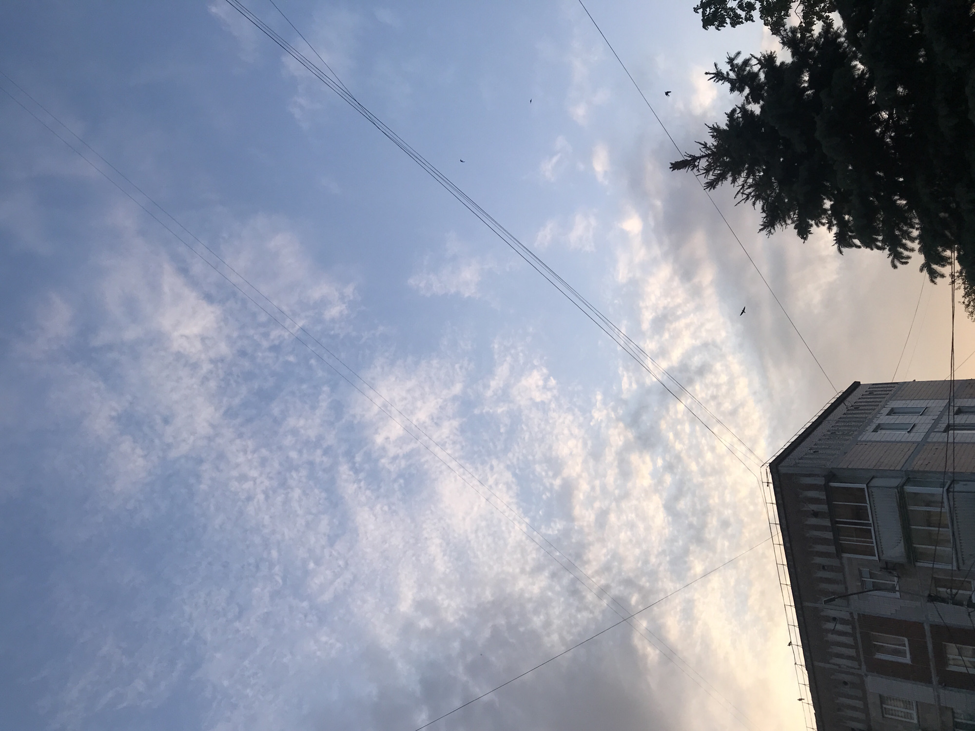 Witness documents dramatic sunset sky transitions across Ternopil, Ukraine