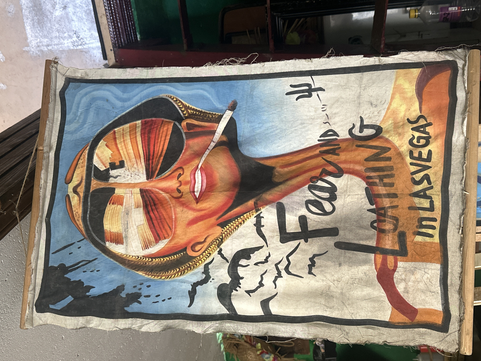 Eclectic art collection documented in Russian home