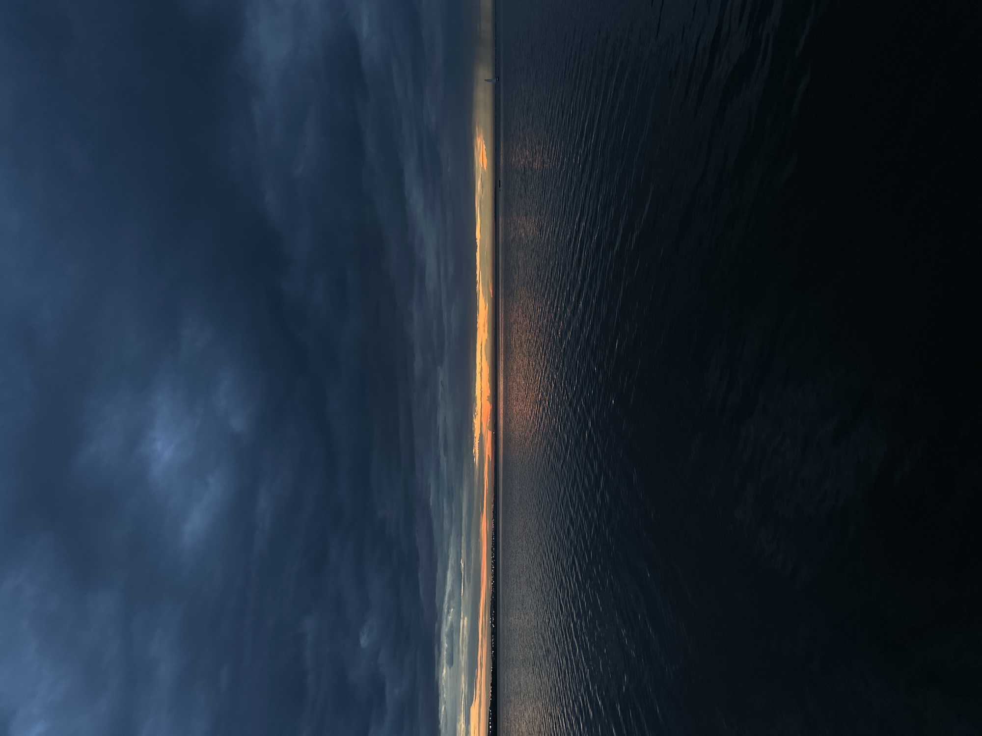 Moody twilight over a Kokshetau lakeside