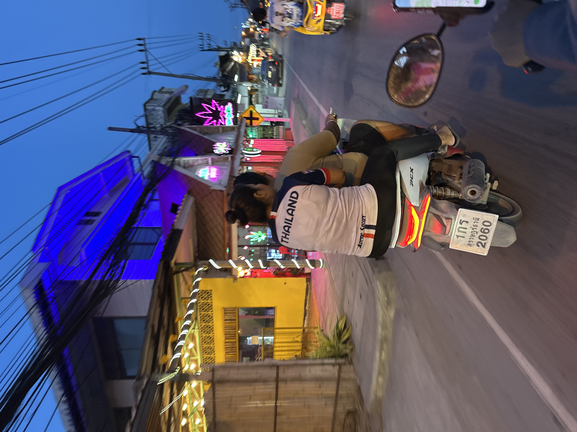 Street scene captured in Baan Mae Nam, Thailand