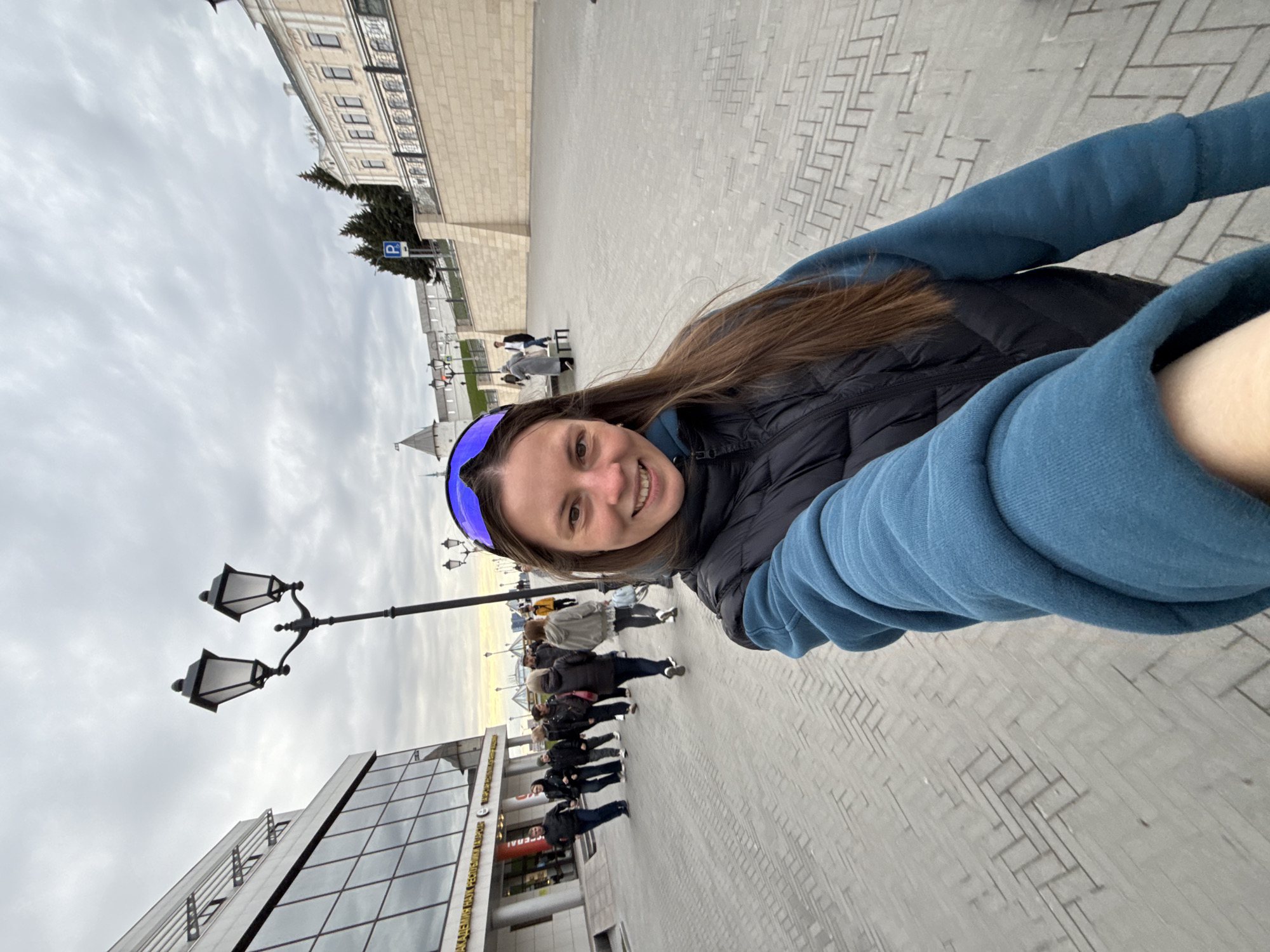 Tourist documents afternoon visit to historic Kazan city center