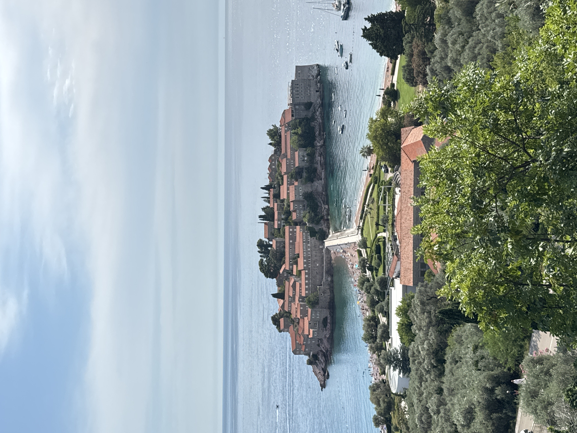 Sveti Stefan's fortified island village on the Adriatic coast