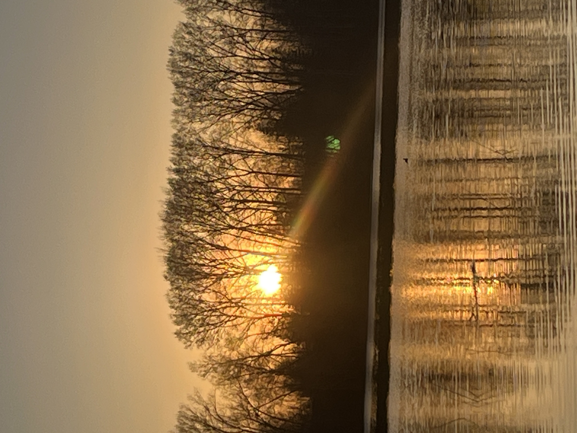 Sunset captured over water in Chaikovsky, Russia