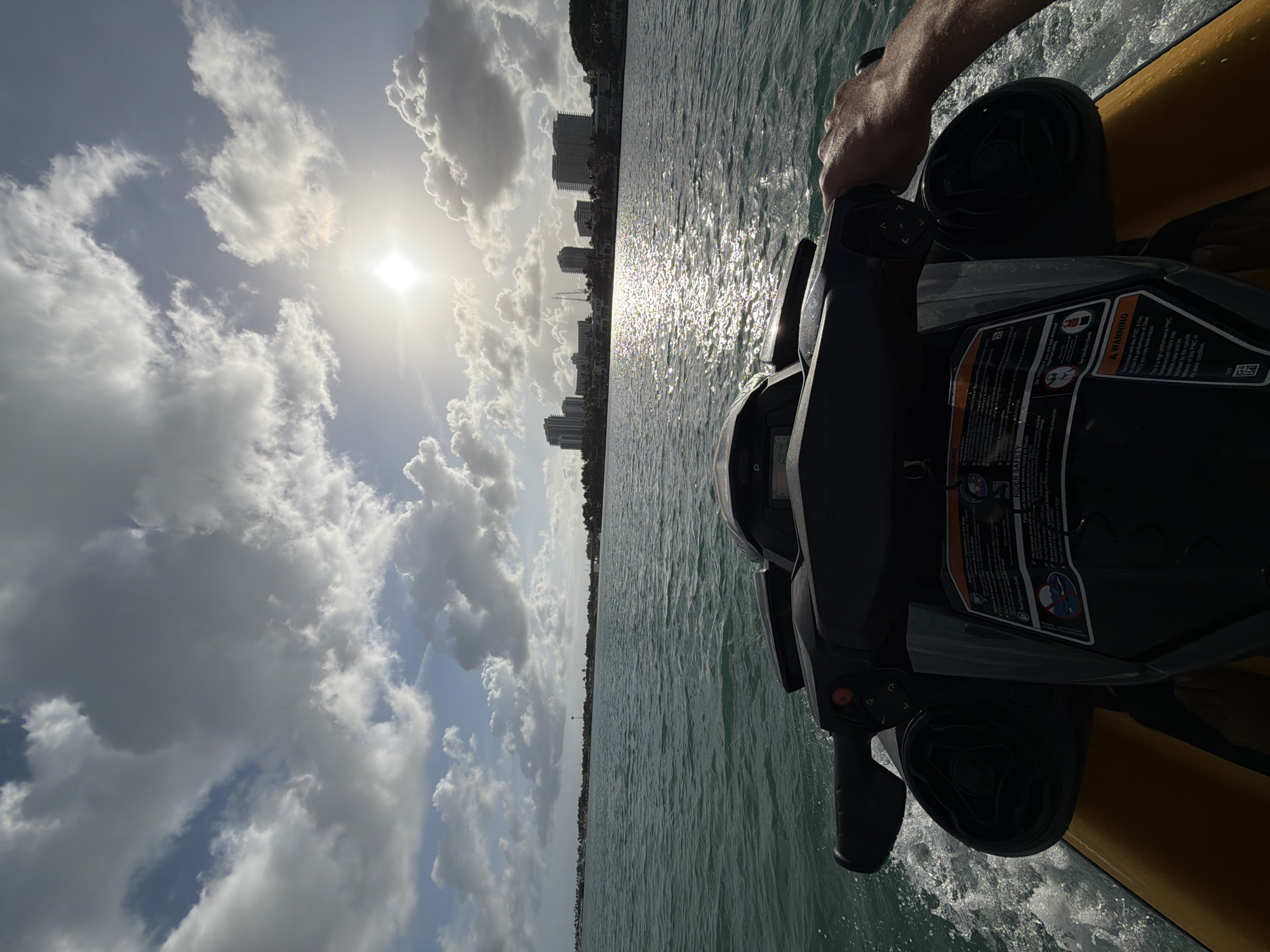 Jet ski ride captures Miami skyline from Bal Harbour waters