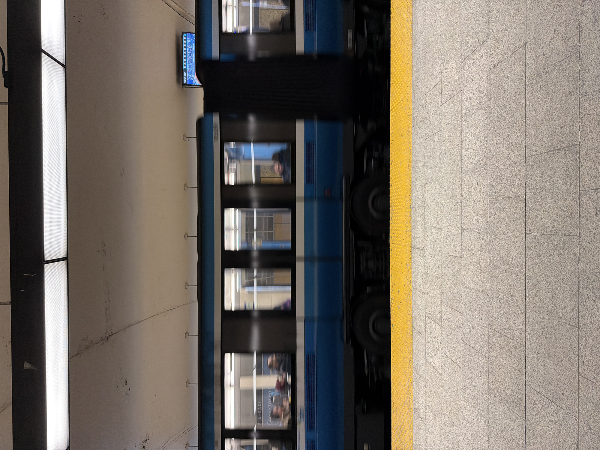 Subway train spotted at Montreal metro station platform