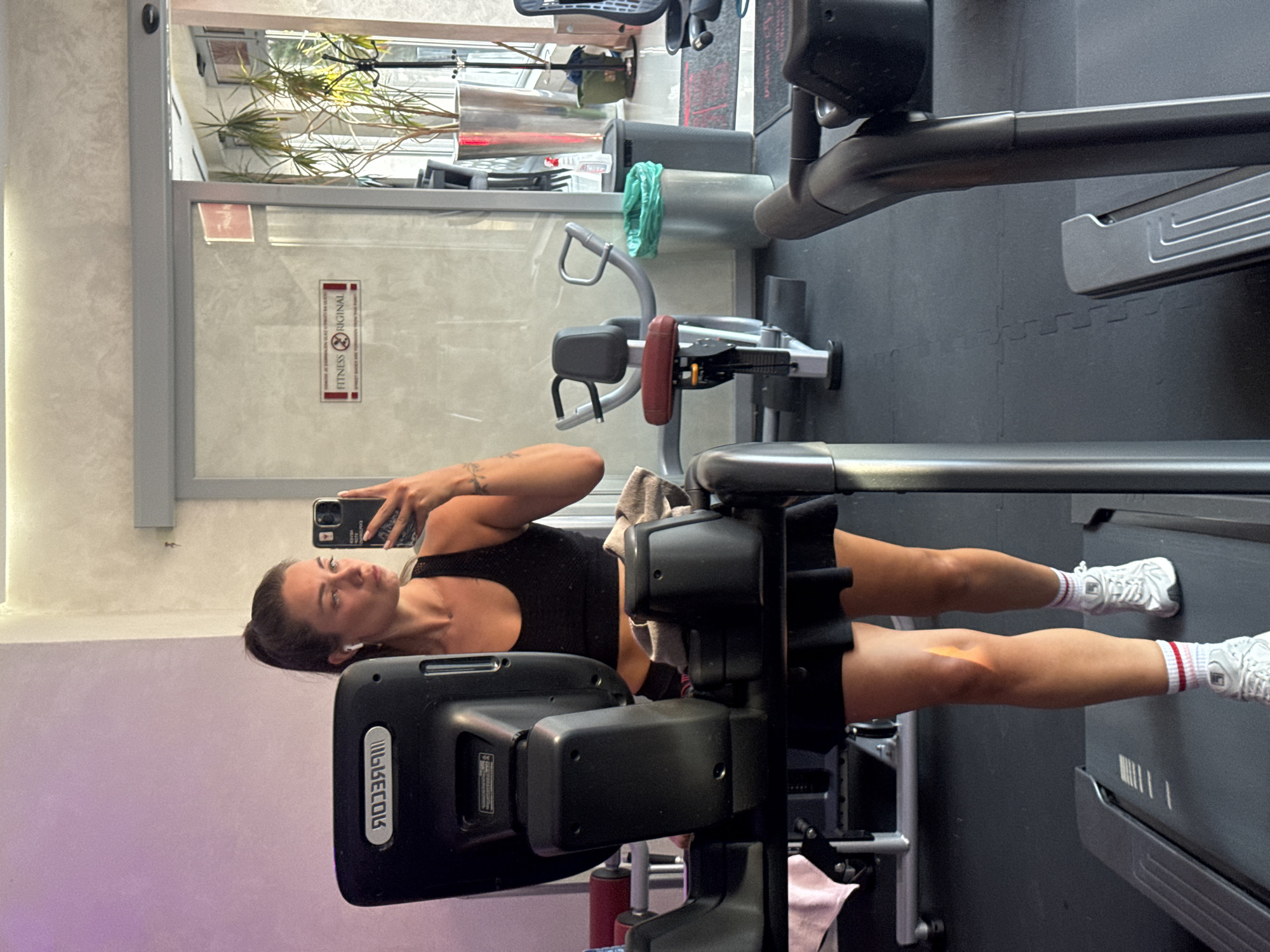Gym session selfies at a modern fitness center in Budva
