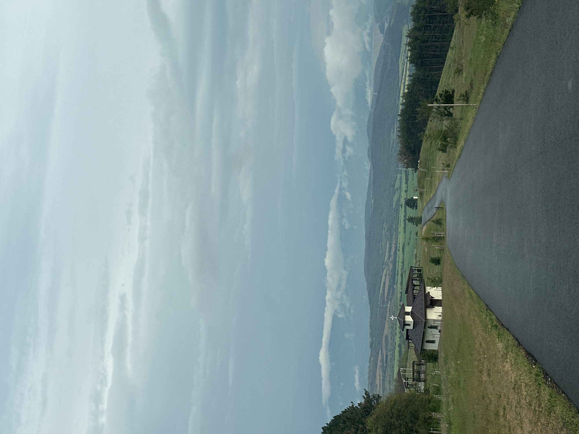 Rural landscape photographed in Mirkovo, Bulgaria under overcast skies