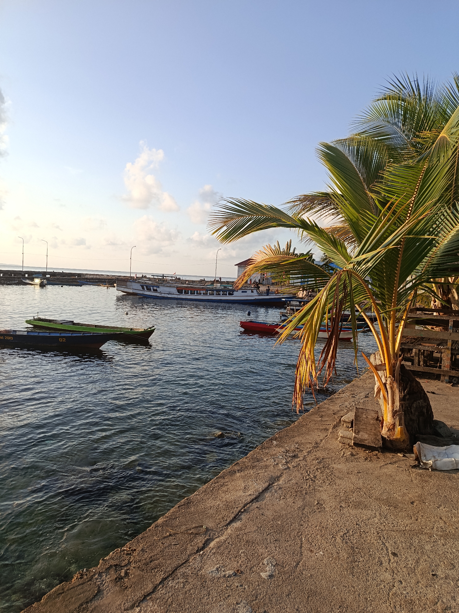 Coastal village life in Mansalean at golden hour