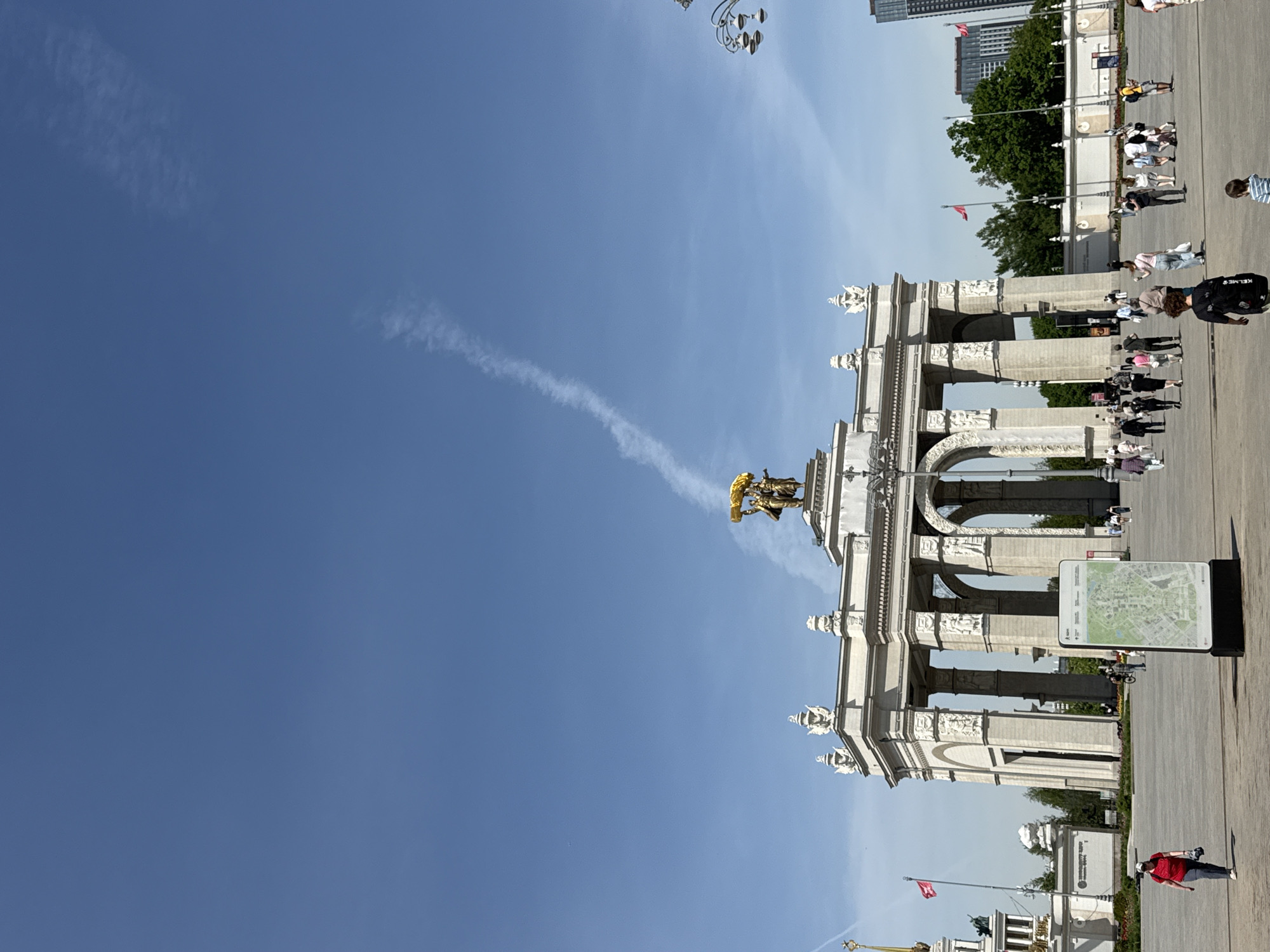 Aircraft contrail observed over Moscow's clear morning skies