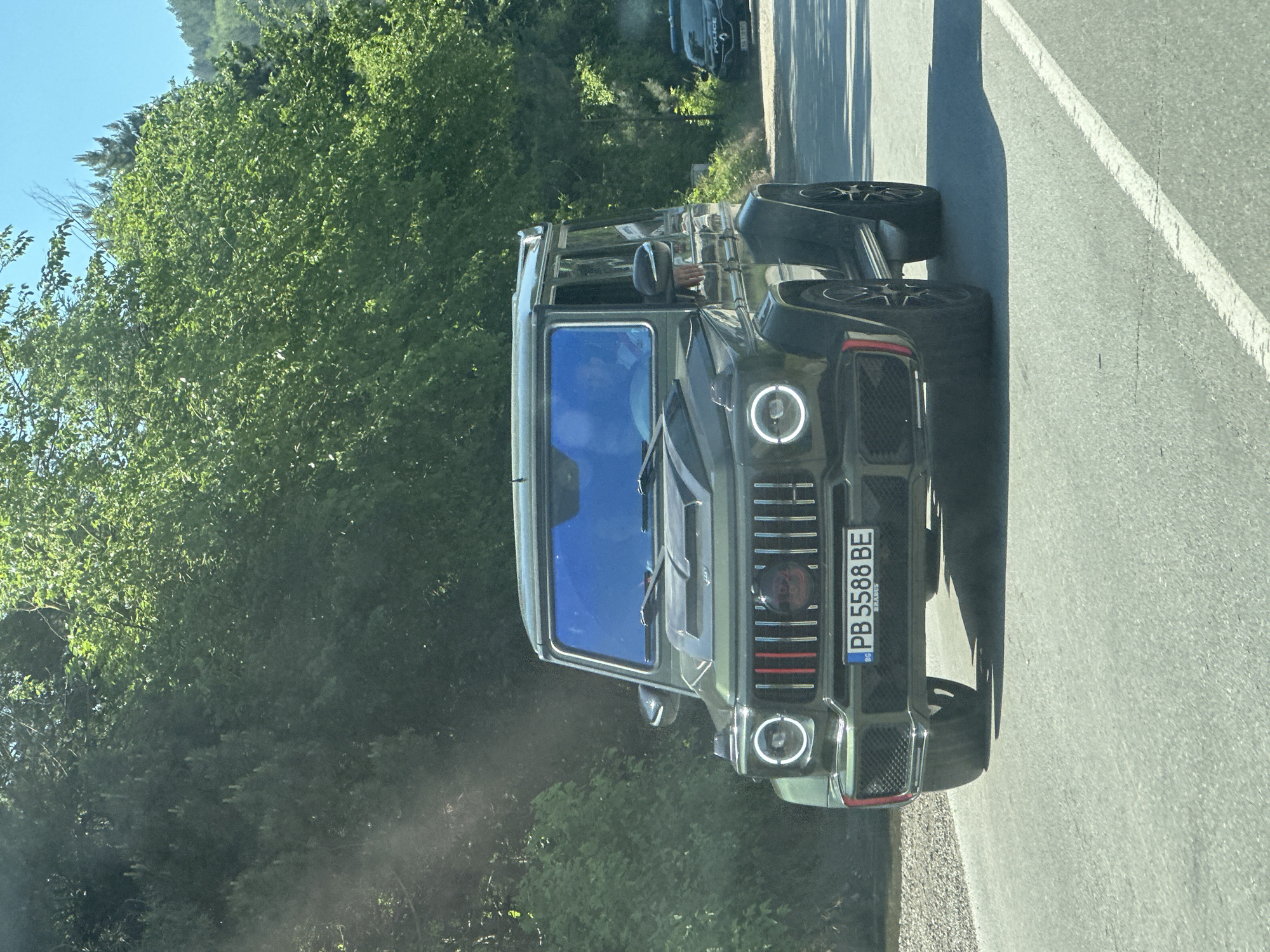 Mercedes G-Class spotted on Veliko Tarnovo road Wednesday morning