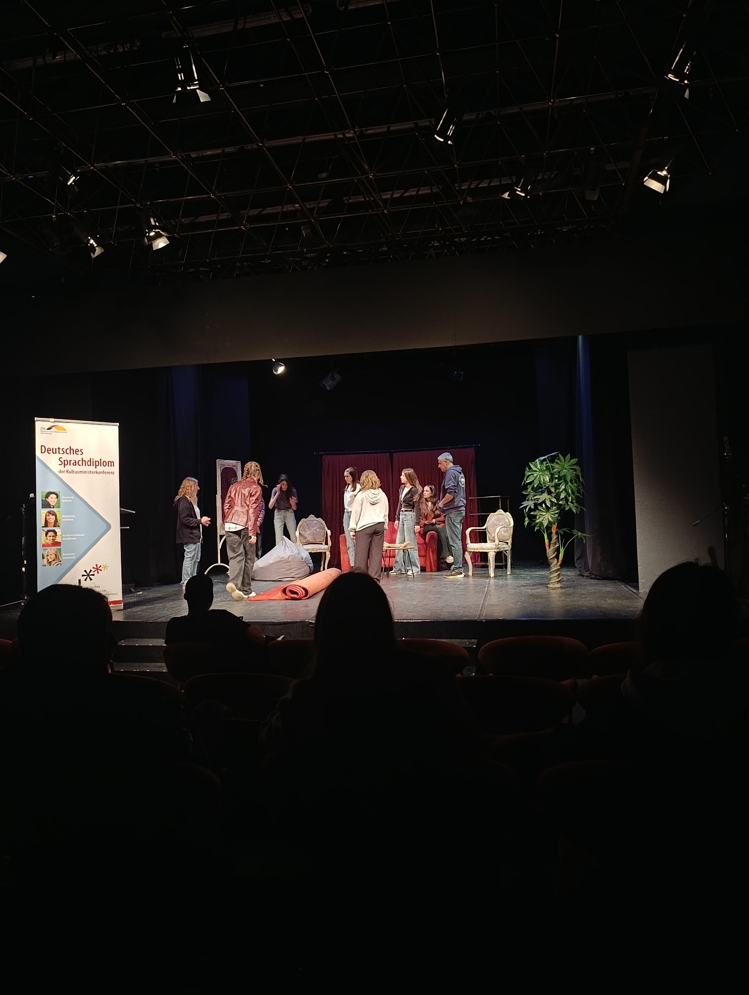Theater performance staged in Ruse, Bulgaria morning hours