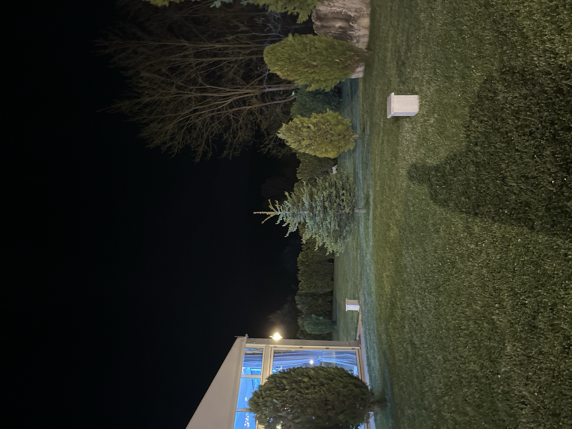 Wedding reception held in illuminated tents in Koprivlen, Bulgaria