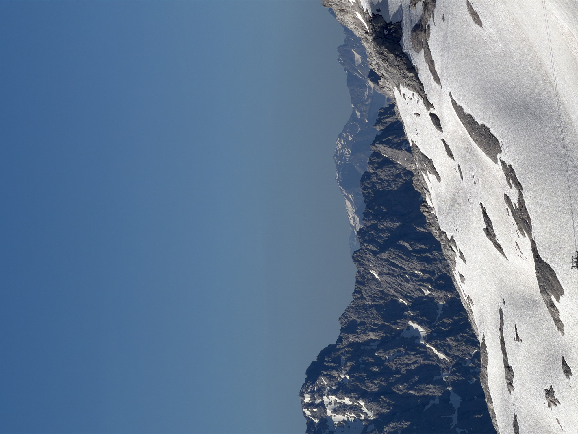 High alpine panorama above Garmisch-Partenkirchen in summer snow