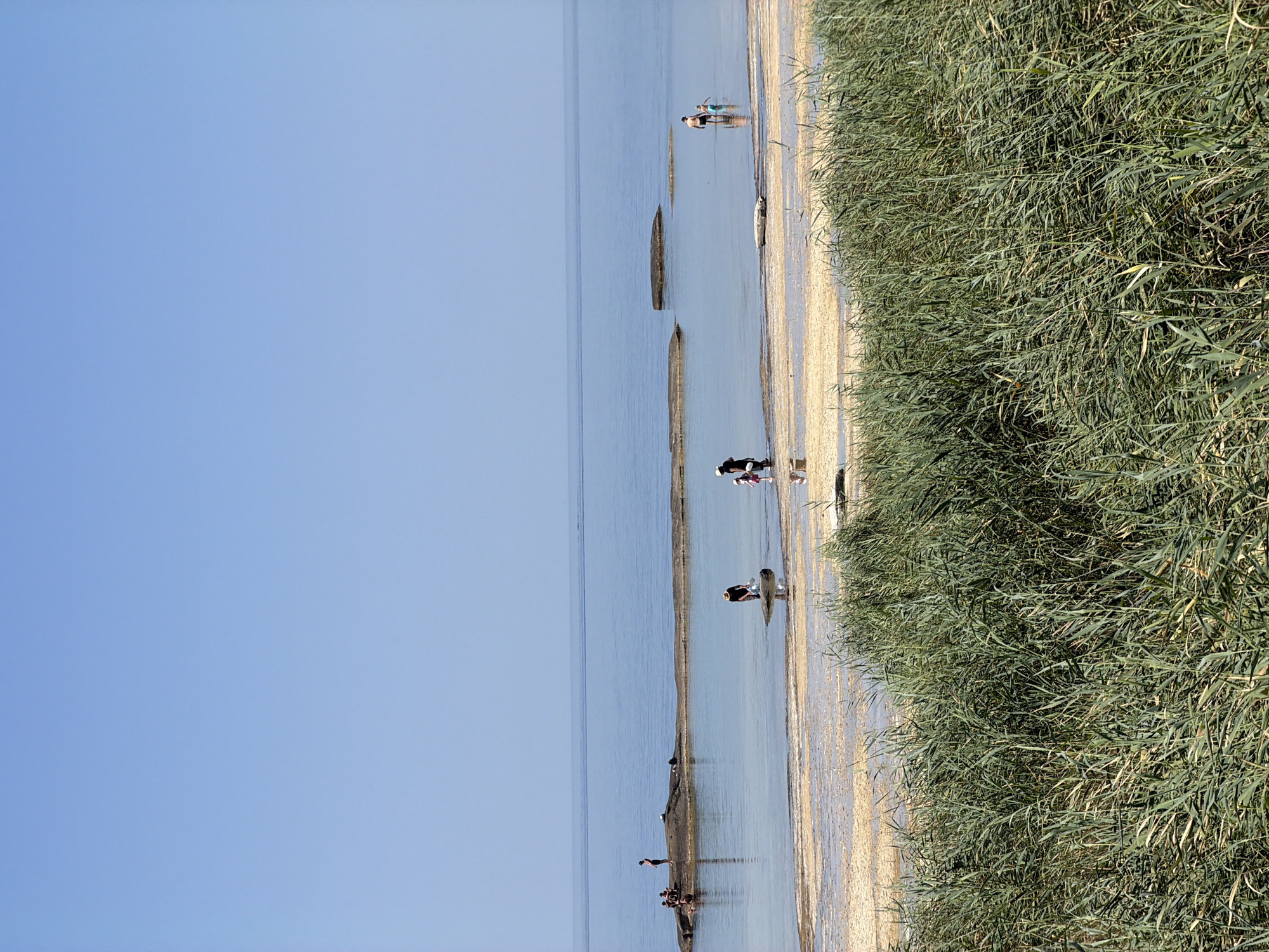 Aktau's Caspian waterfront: calm coast, lit pier, active construction