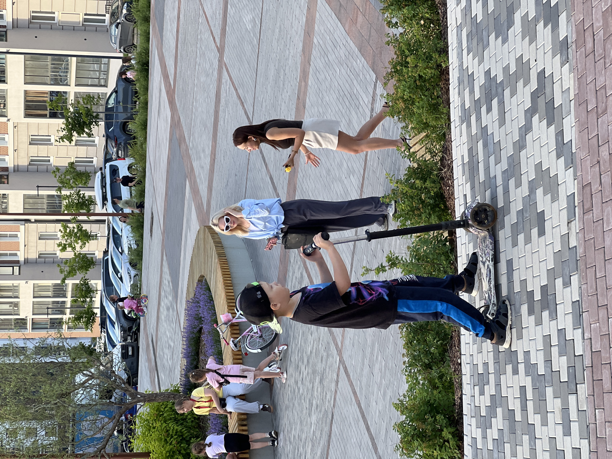 Summer afternoon in a new Izhevsk residential district