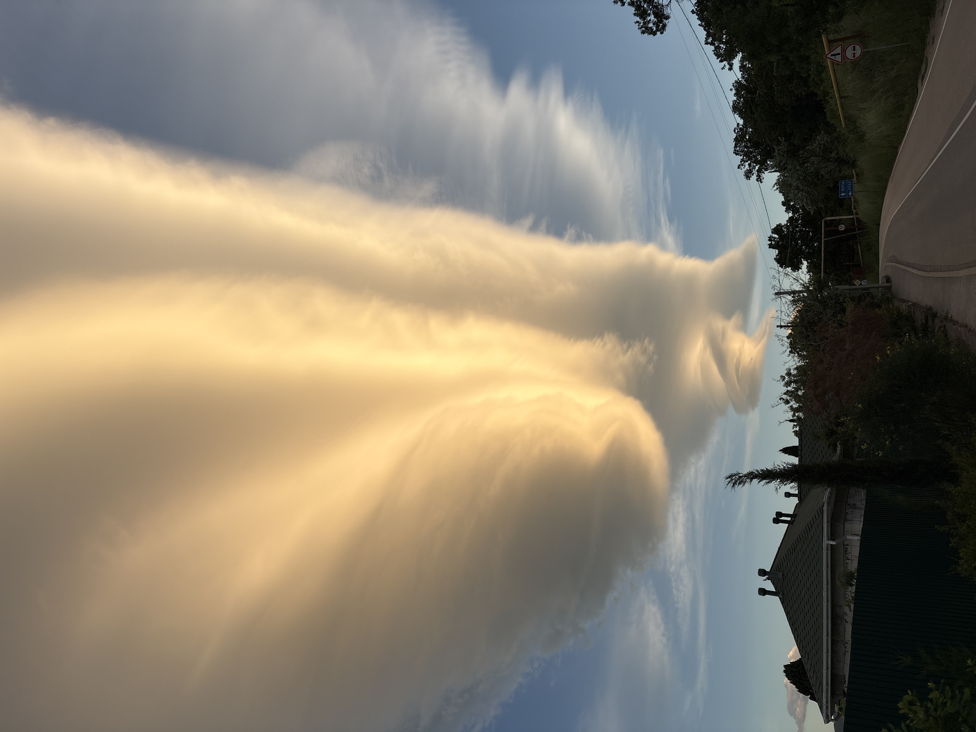 Unusual lenticular clouds observed over Malyi Mayak, Ukraine coastline