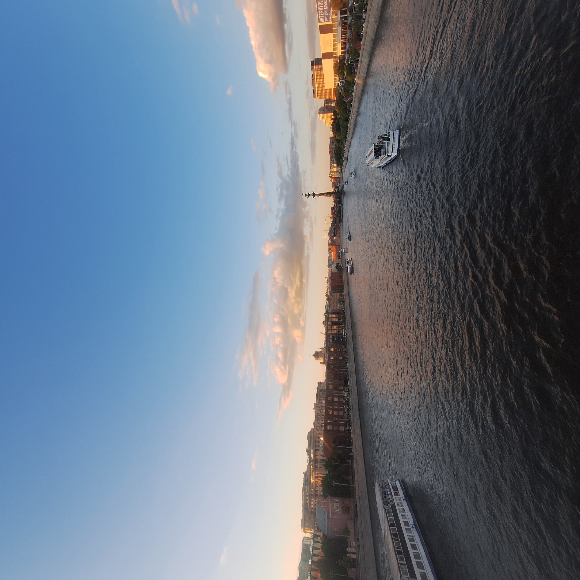 Moscow River sunset scenes captured during evening hours