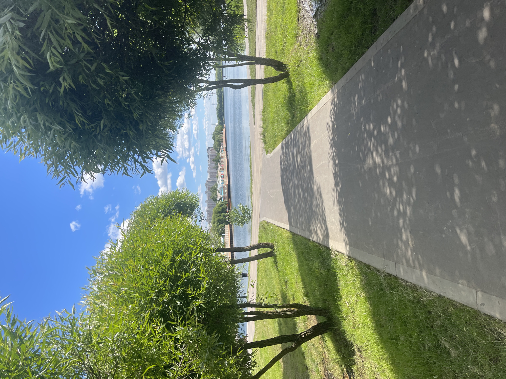 Summer day out at Moscow's lakeside park