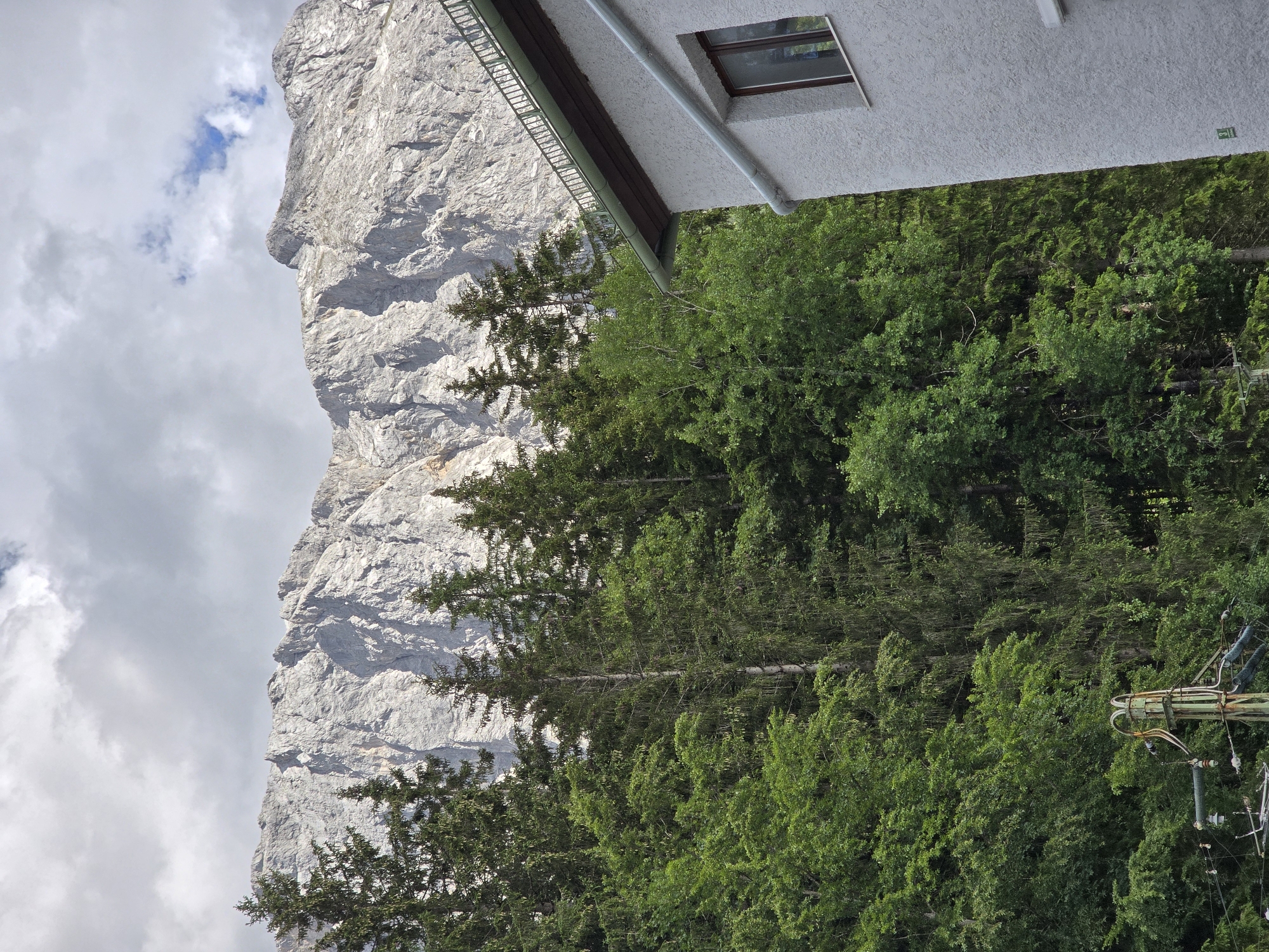 Alpine views and infrastructure around Grainau's Zugspitze area