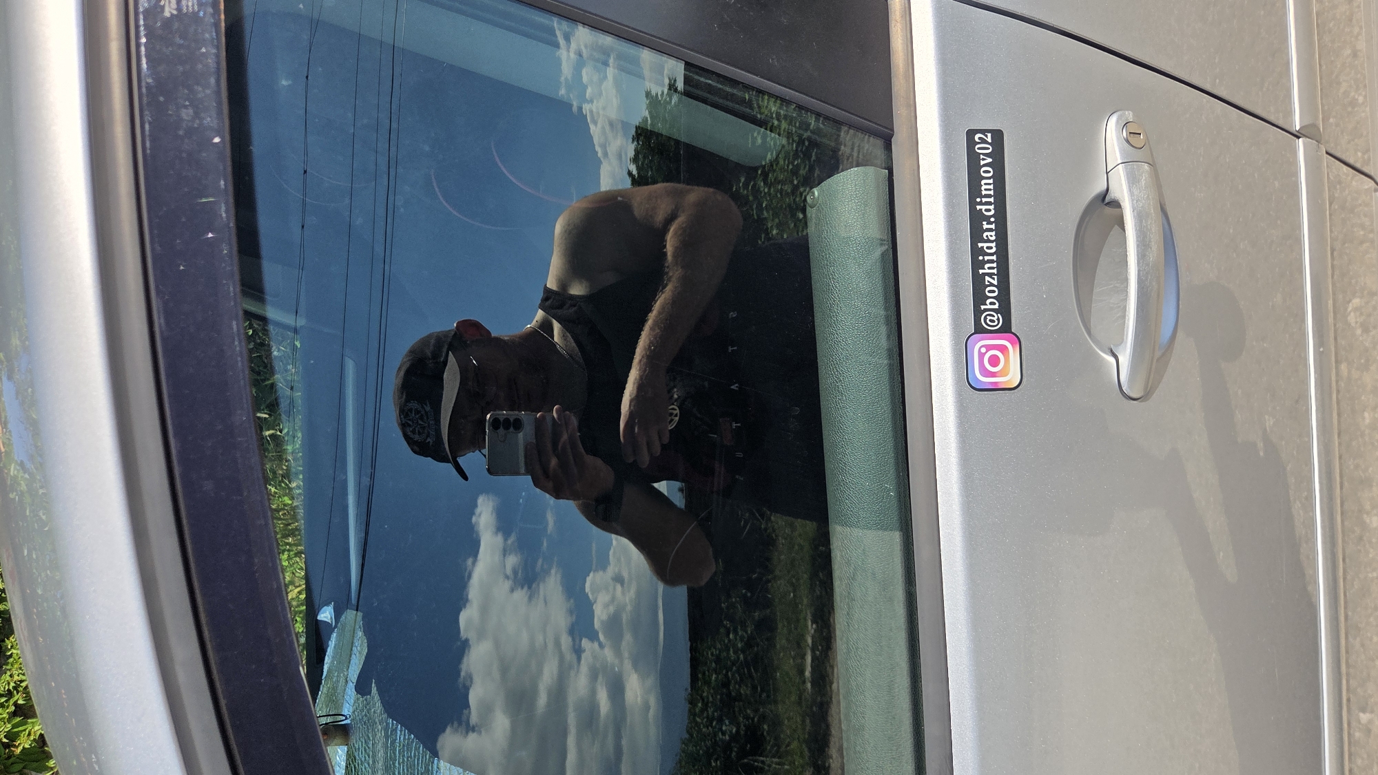 Mirror and window selfie series in Bania, Bulgaria