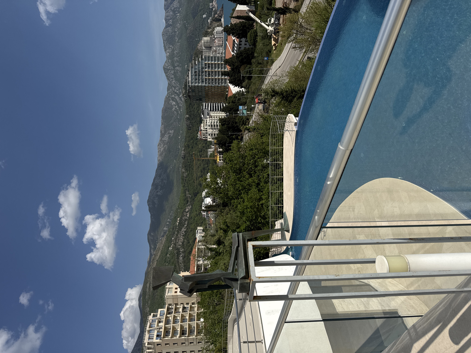 Panoramic coastal view captured from elevated position in Montenegro