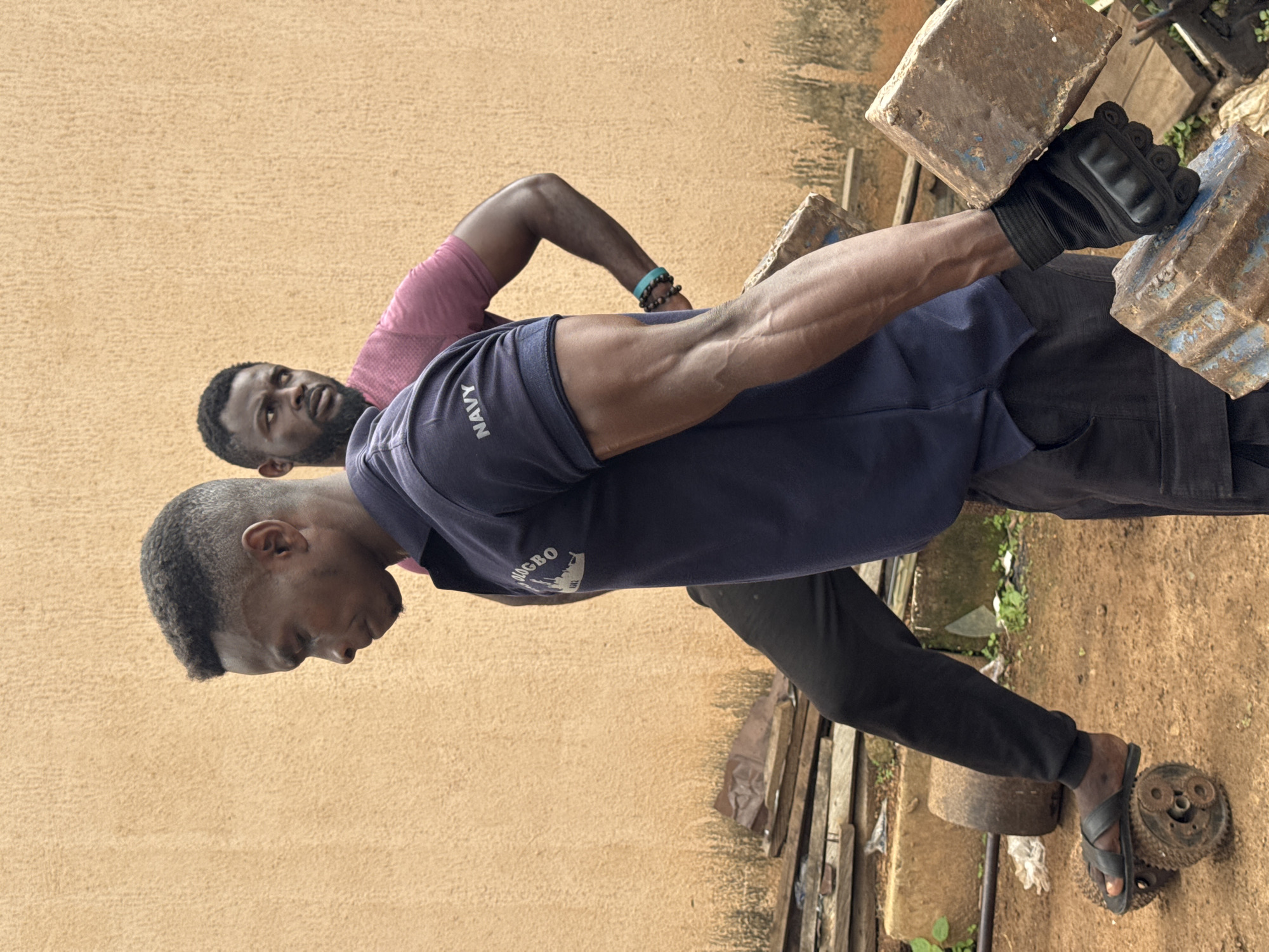 Outdoor weightlifting session caught from multiple angles