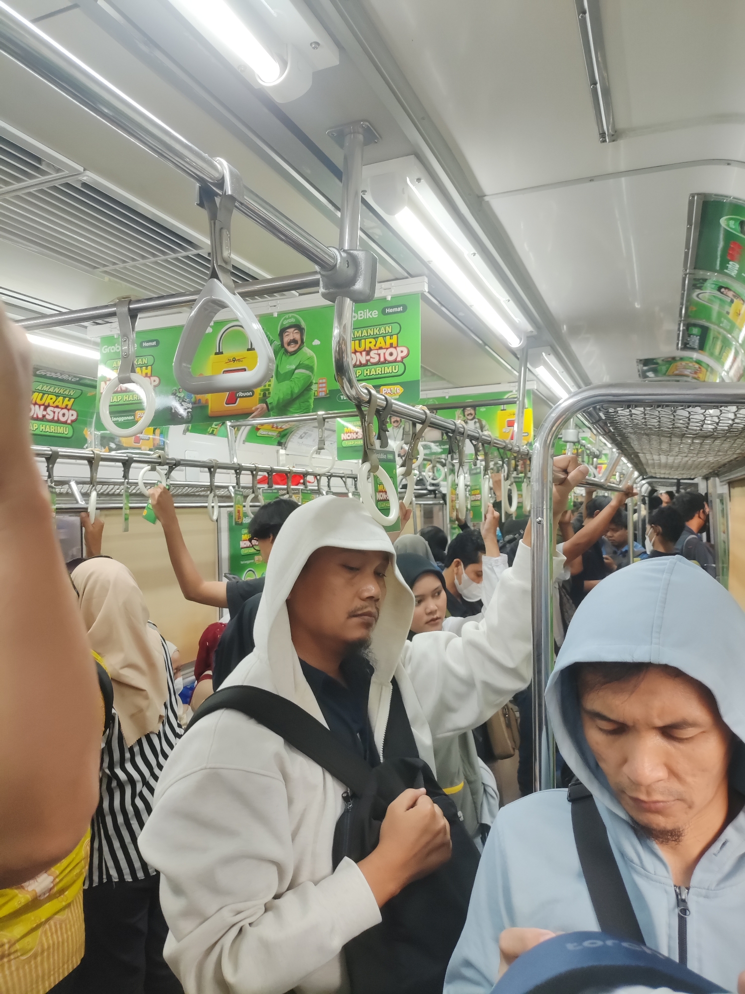 Rush hour crush on a Bekasi commuter train