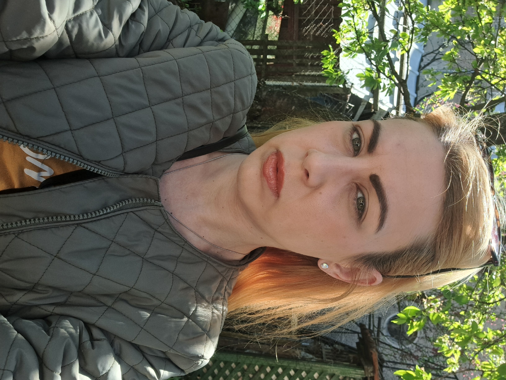 Woman photographed outdoors in Sevlievo, Bulgaria morning scene