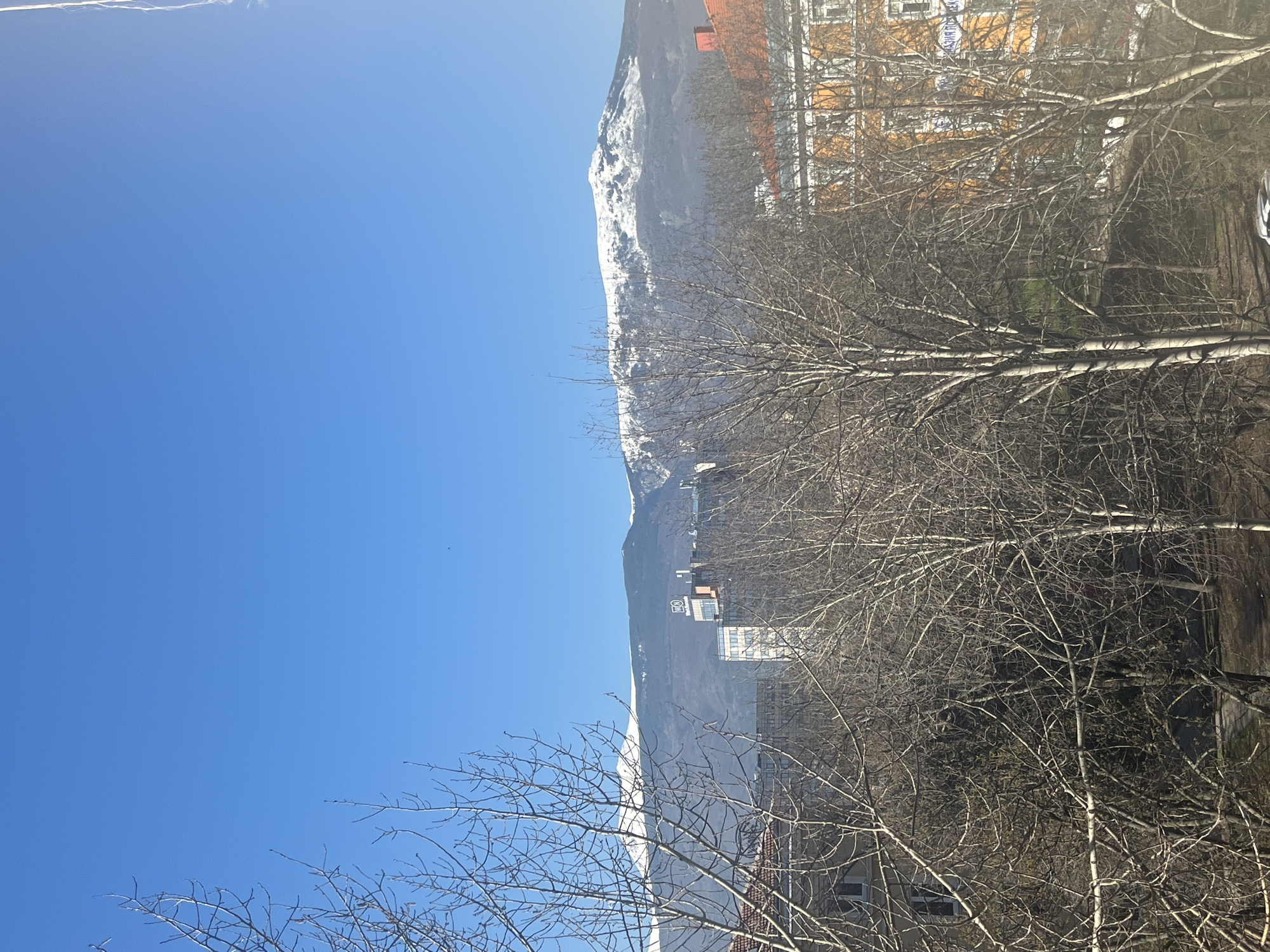 Morning mountain view captured from Sofia window