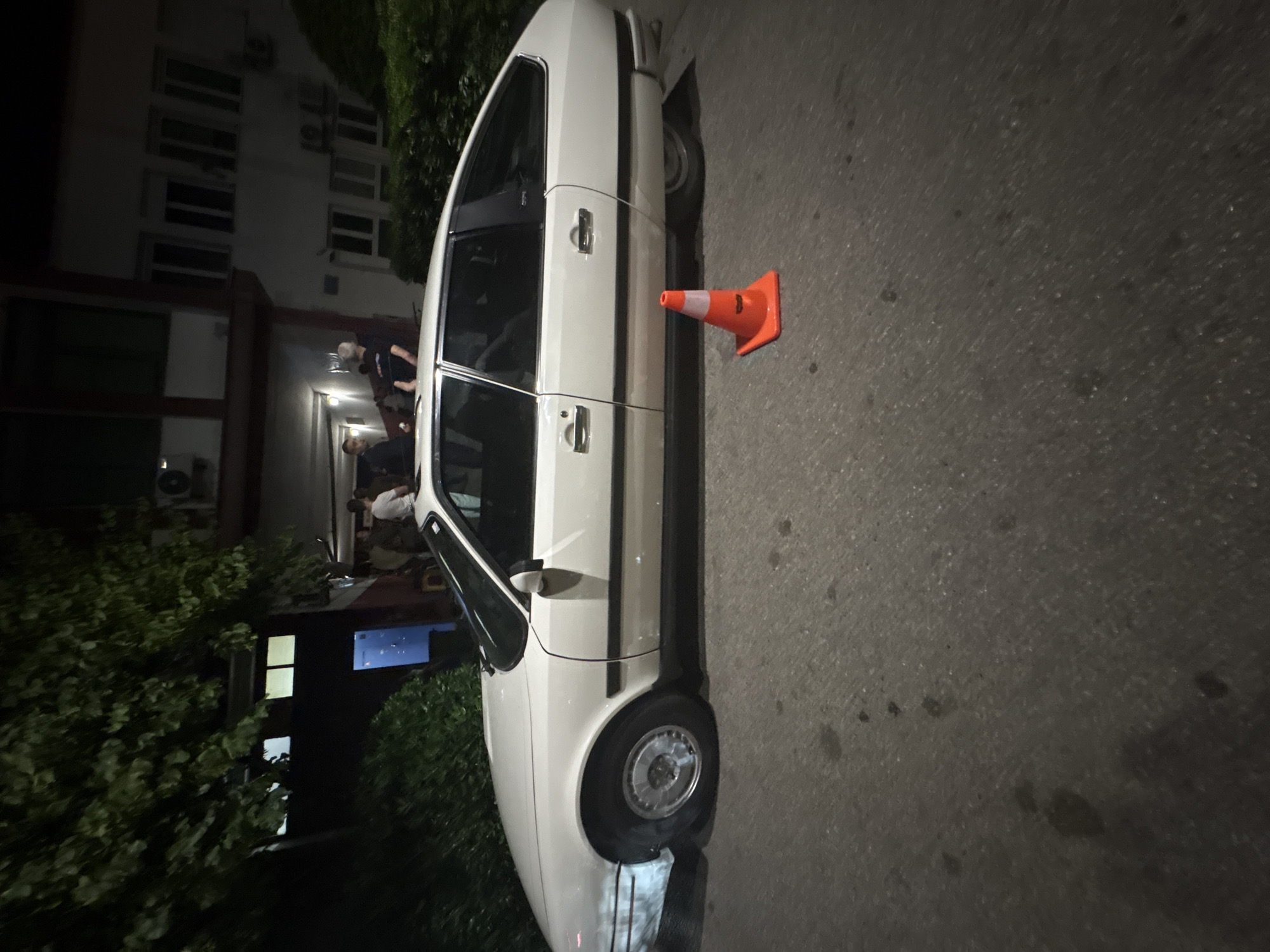 Cars parked on Podgorica street during evening hours