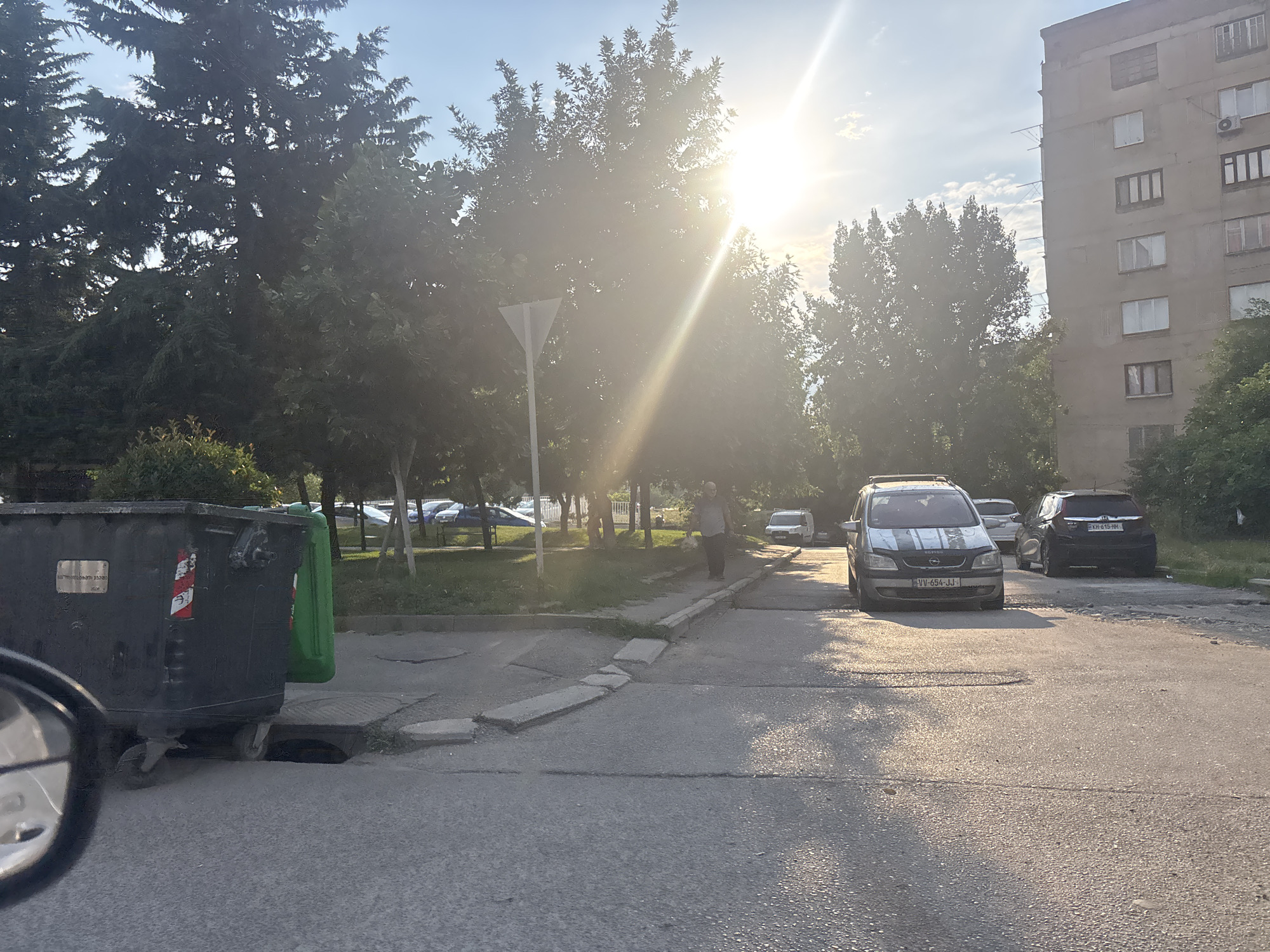 Driving and walking through Tbilisi on a summer afternoon