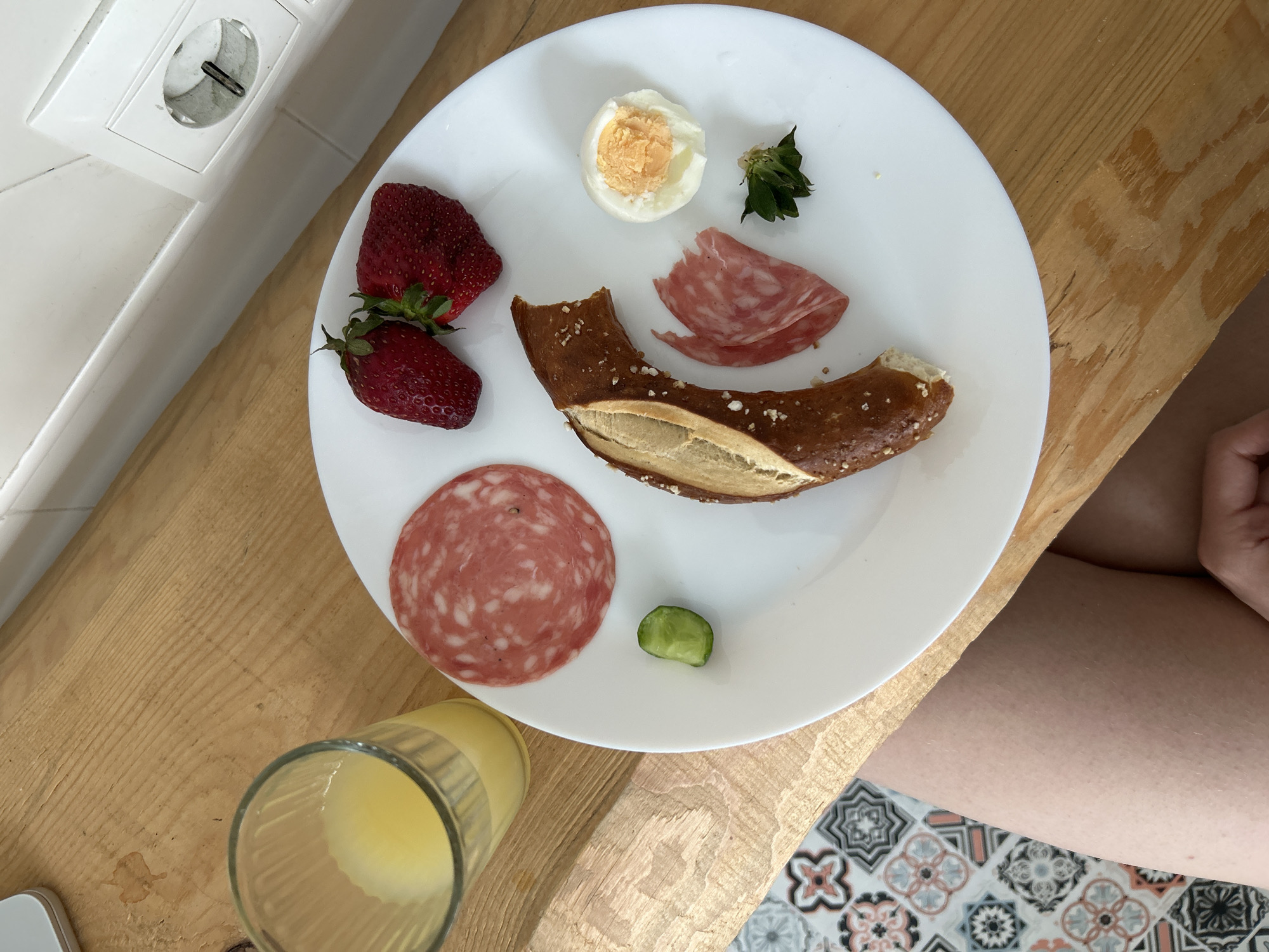 Breakfast plate documented in Málaga with mixed continental items