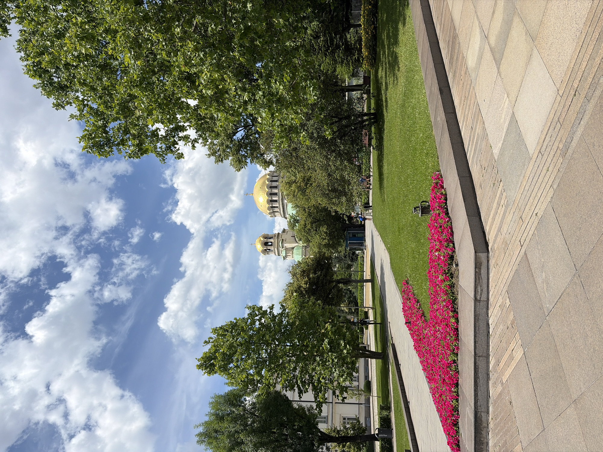 Summer morning around Sofia's parks and landmarks