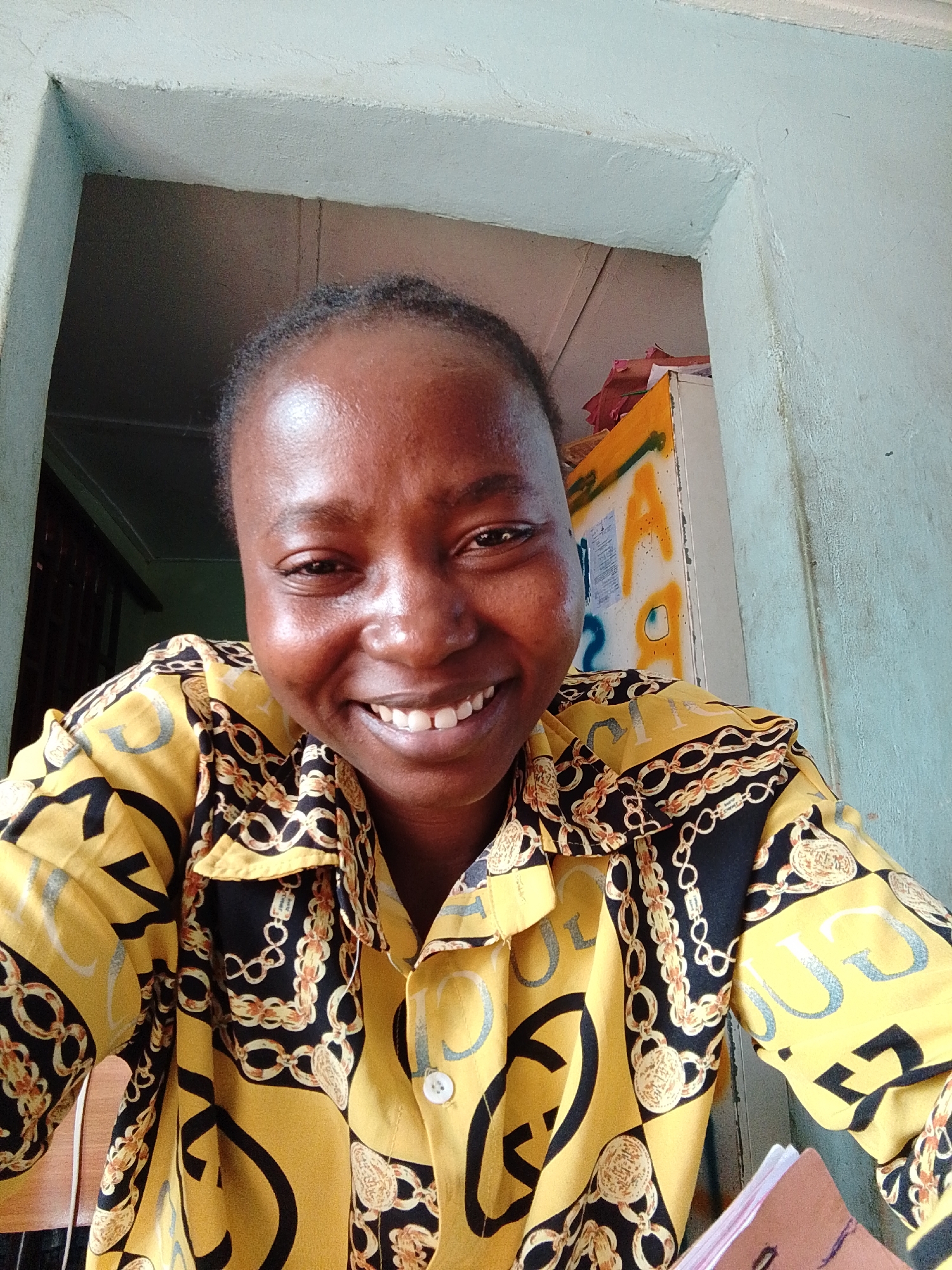 Young adult captured smiling in close-up photograph