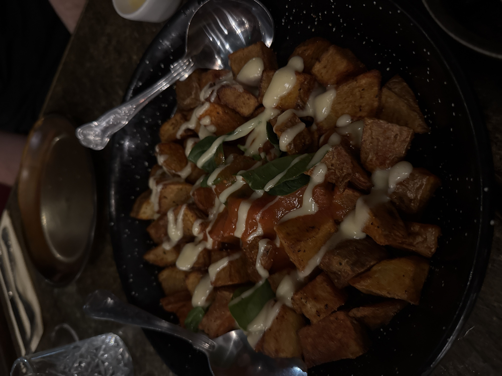 Patatas Bravas dish photographed in Newcastle upon Tyne