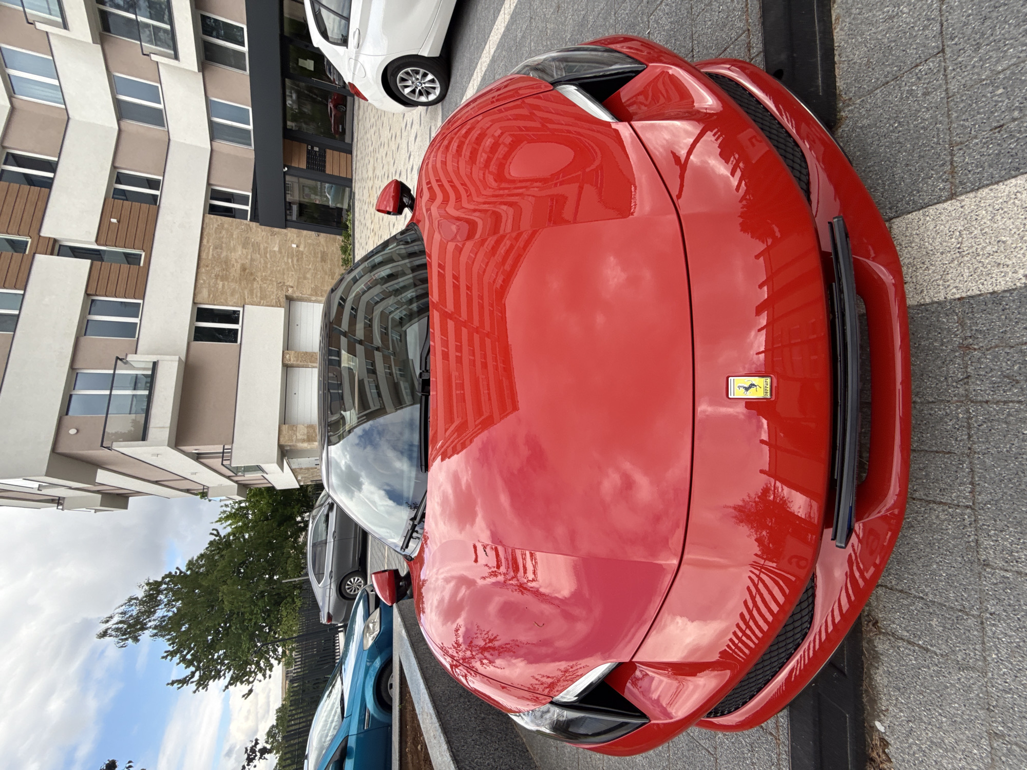 Red Ferrari spotted parked on Sofia street