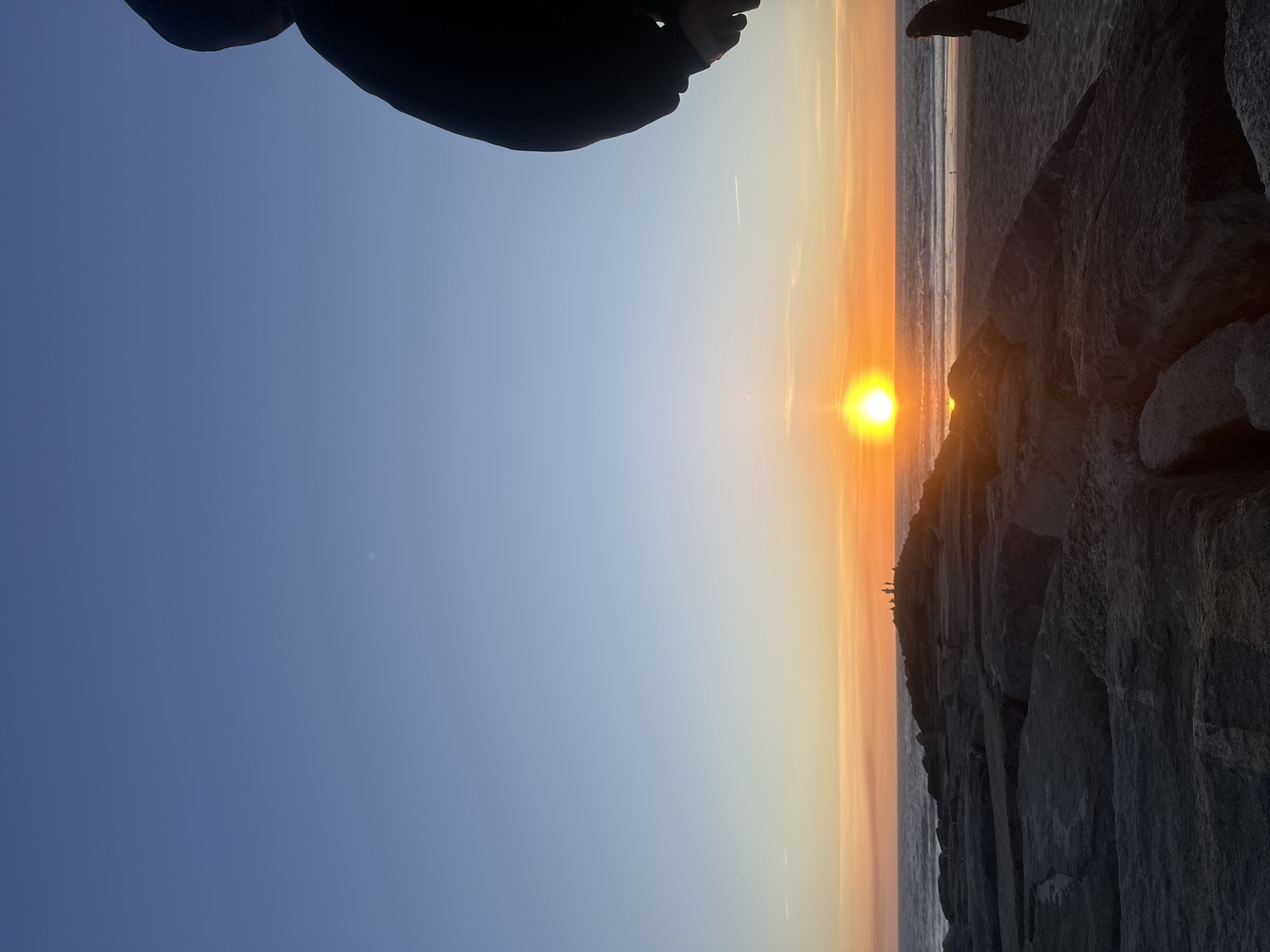 Sunset captured over ocean beach in Esposende, Portugal