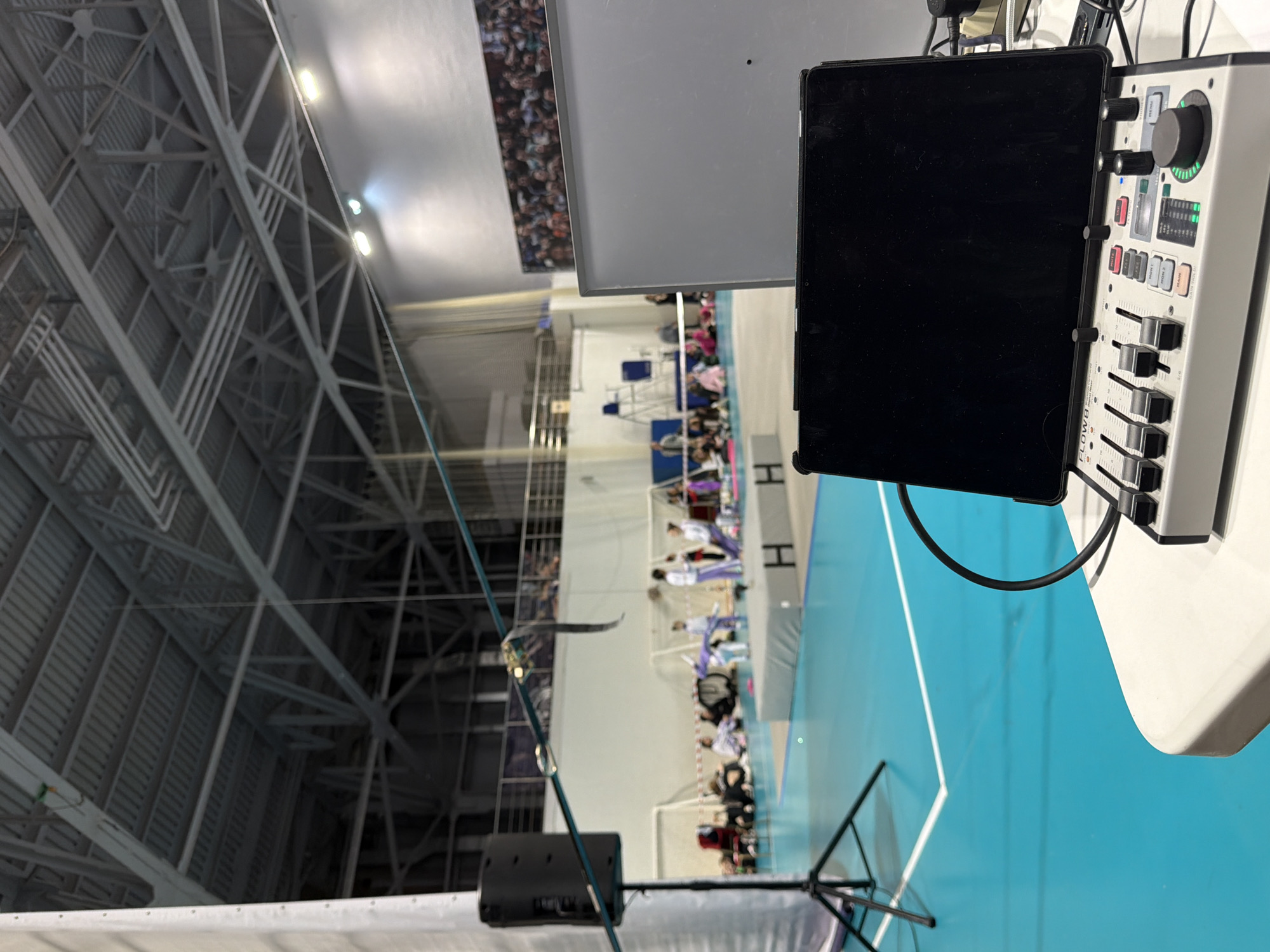 Gymnastics event documented at Perm sports facility