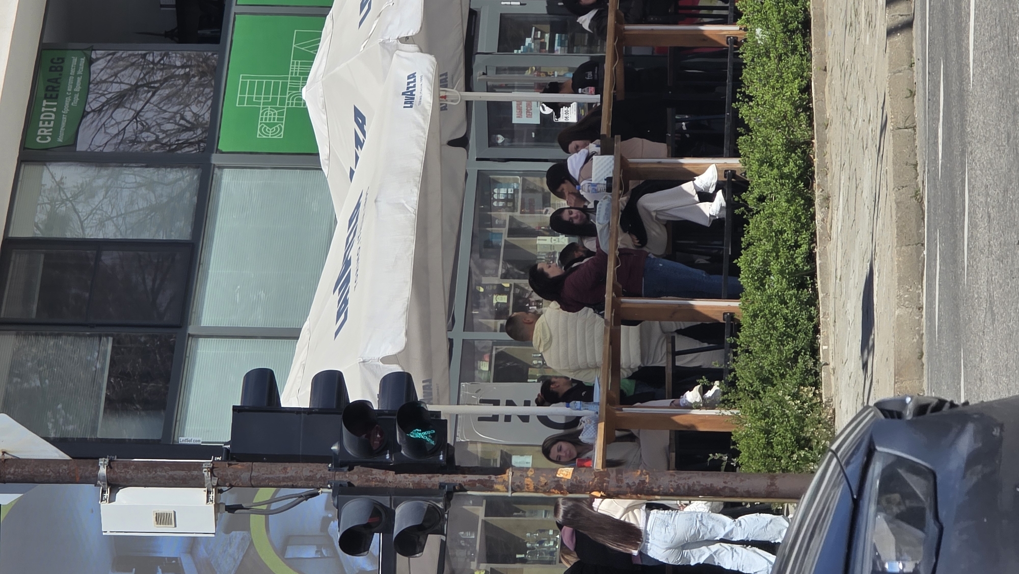 Morning street life captured in Blagoevgrad, Bulgaria