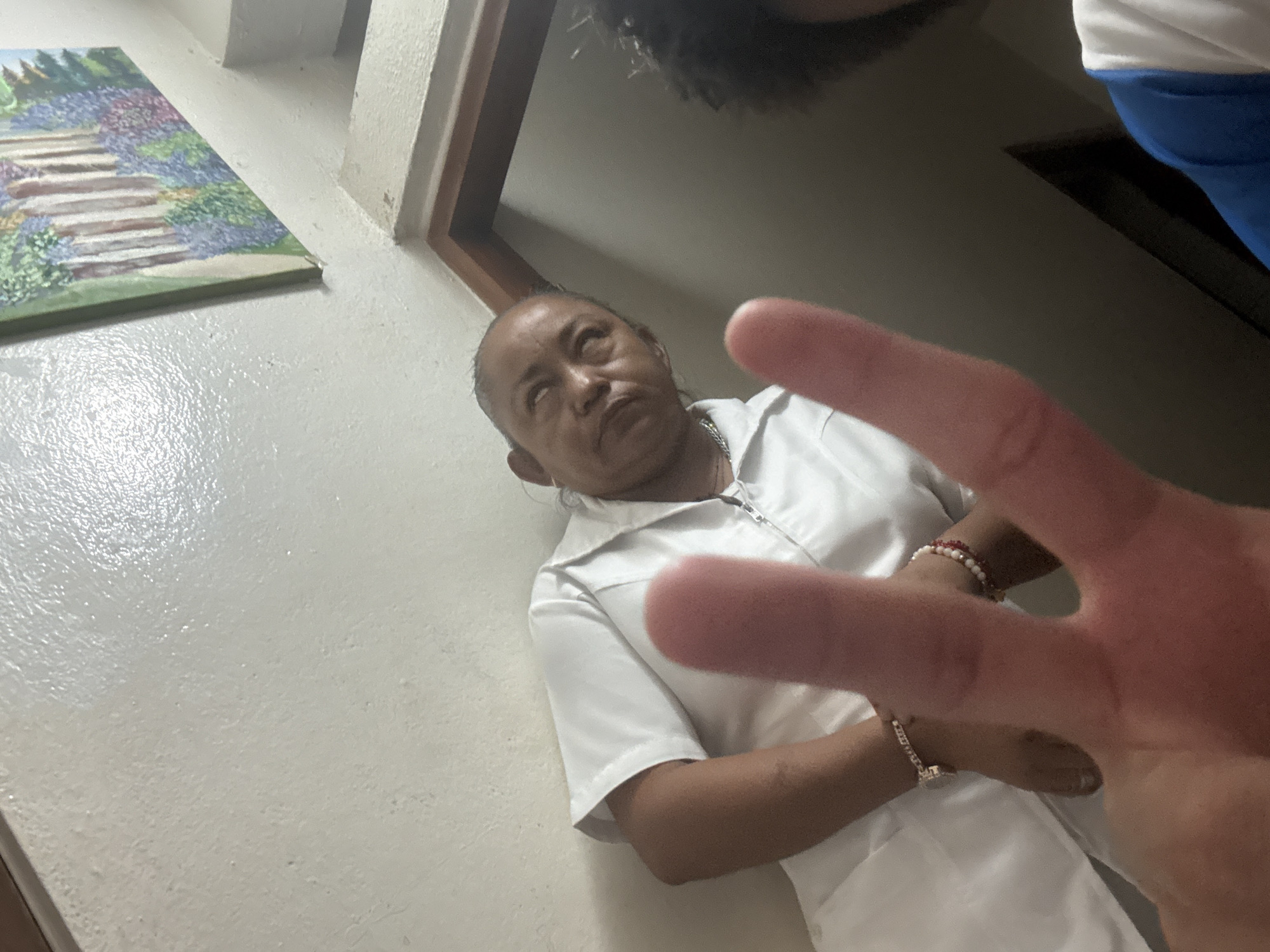 Woman in white observed at Acapulco medical facility
