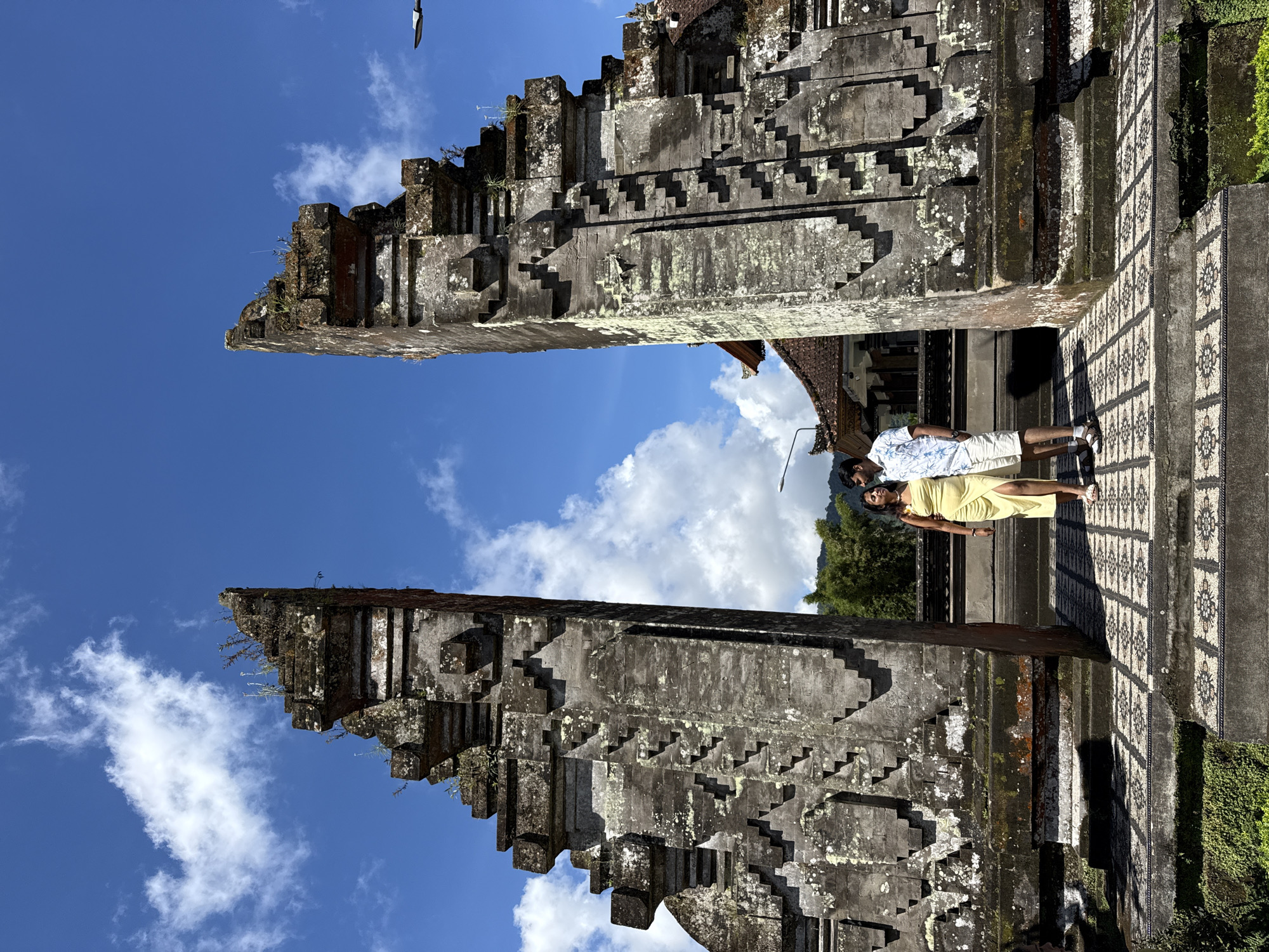 Tourists visit iconic Handara Gate in Bali early morning