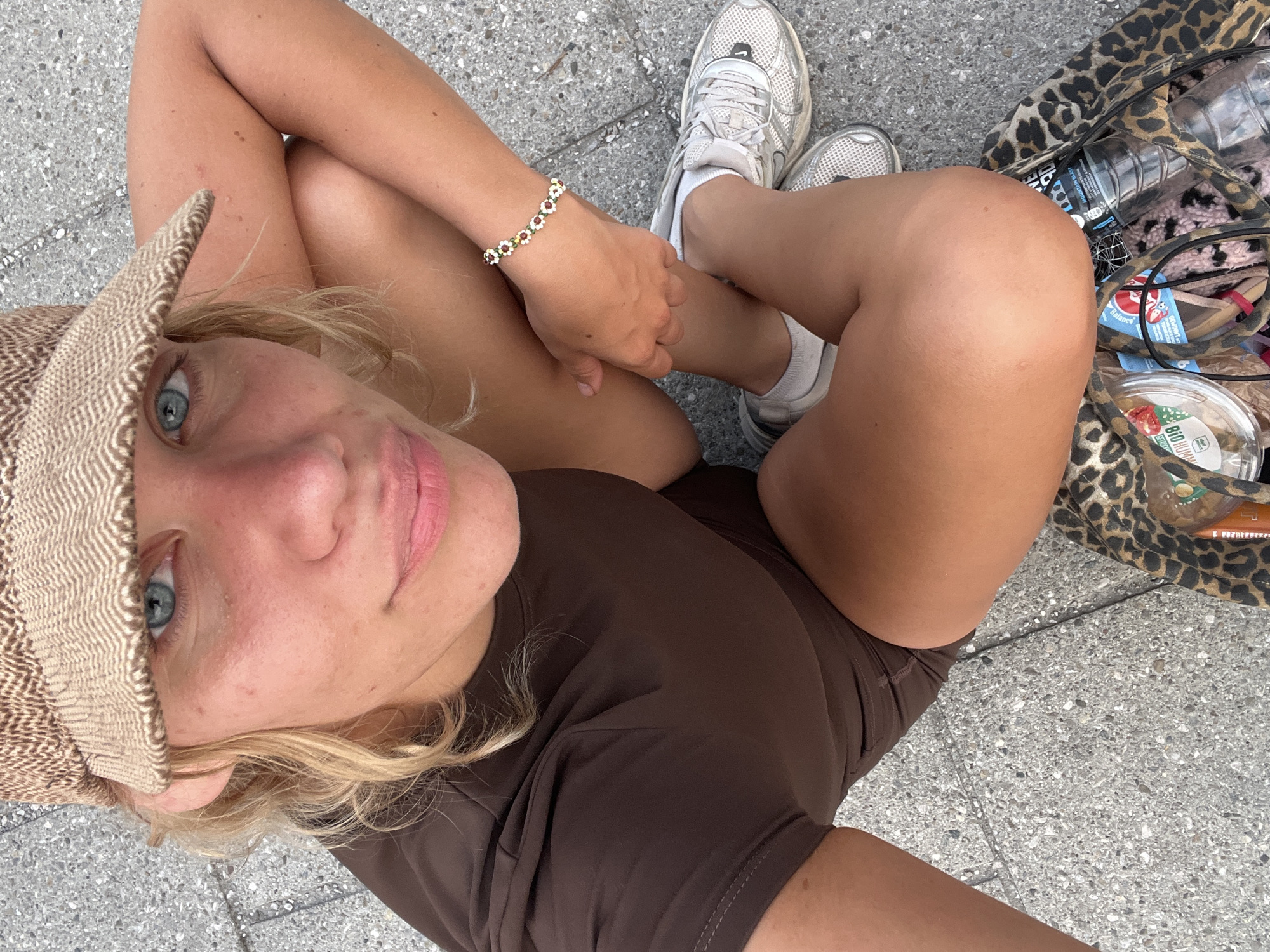 Selfie session and street gathering in Garmisch-Partenkirchen at dusk