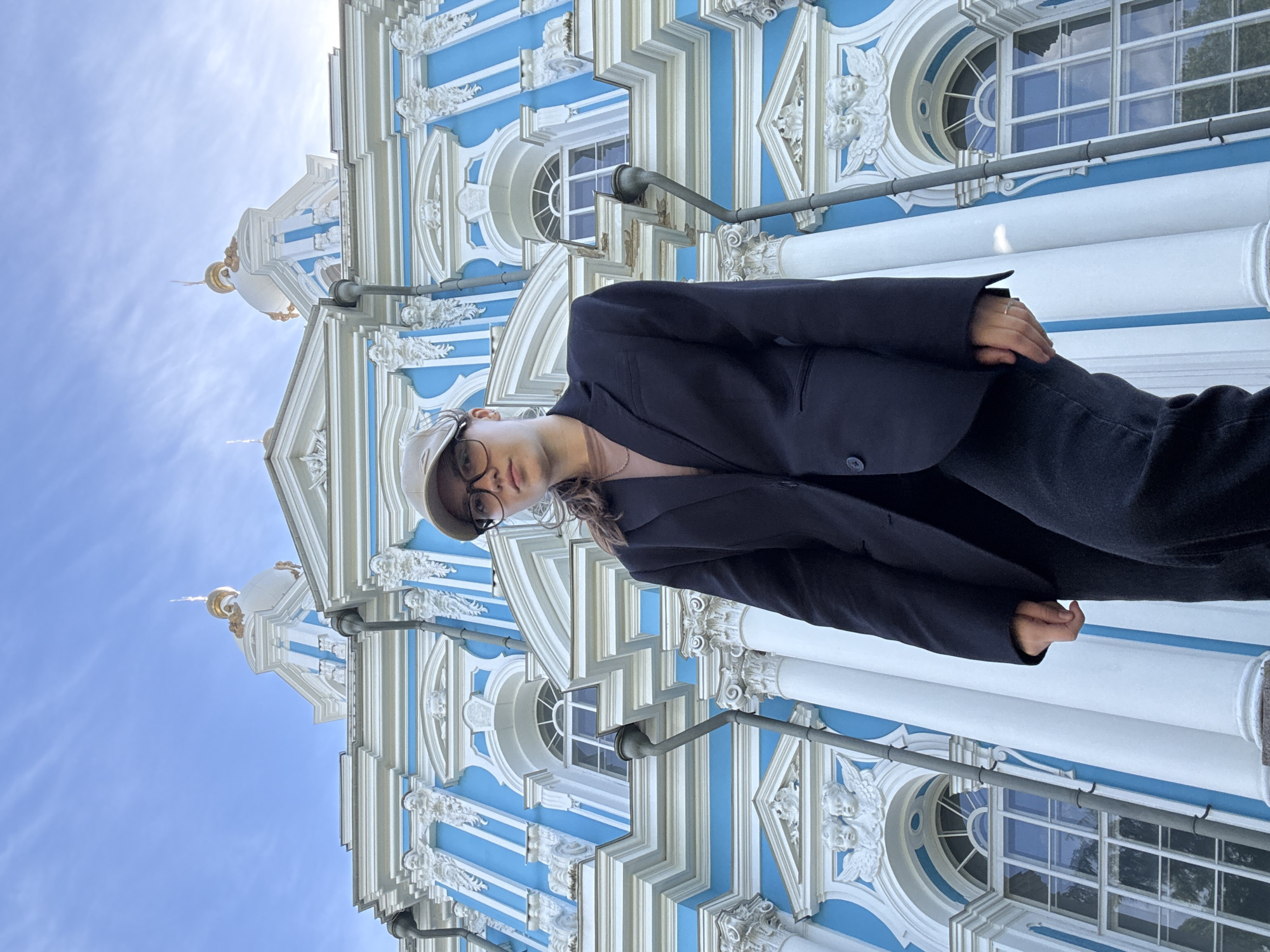 Exploring Smolny Cathedral on a sunny Saint Petersburg afternoon