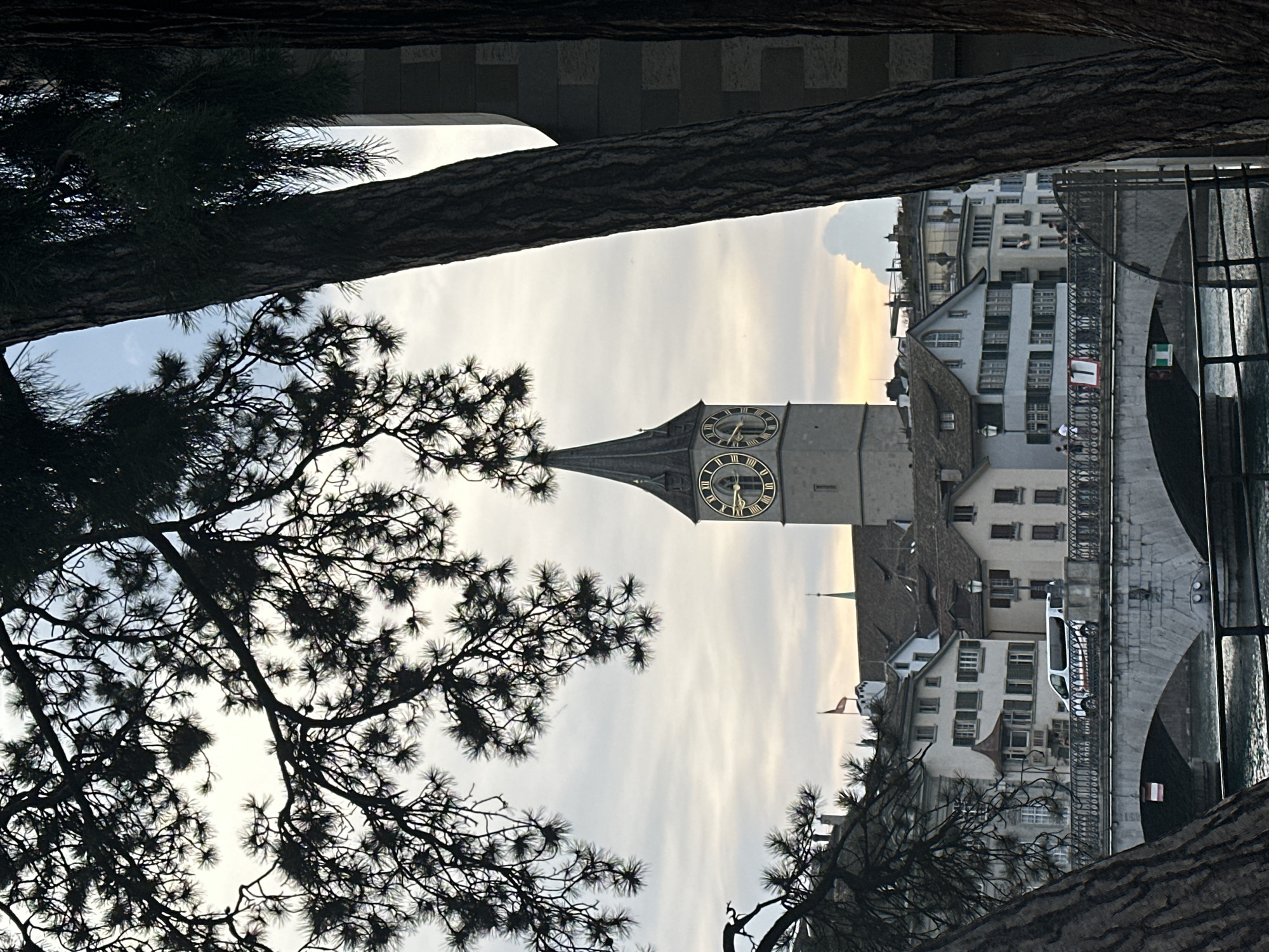 Zurich's Grossmünster area, statues and all