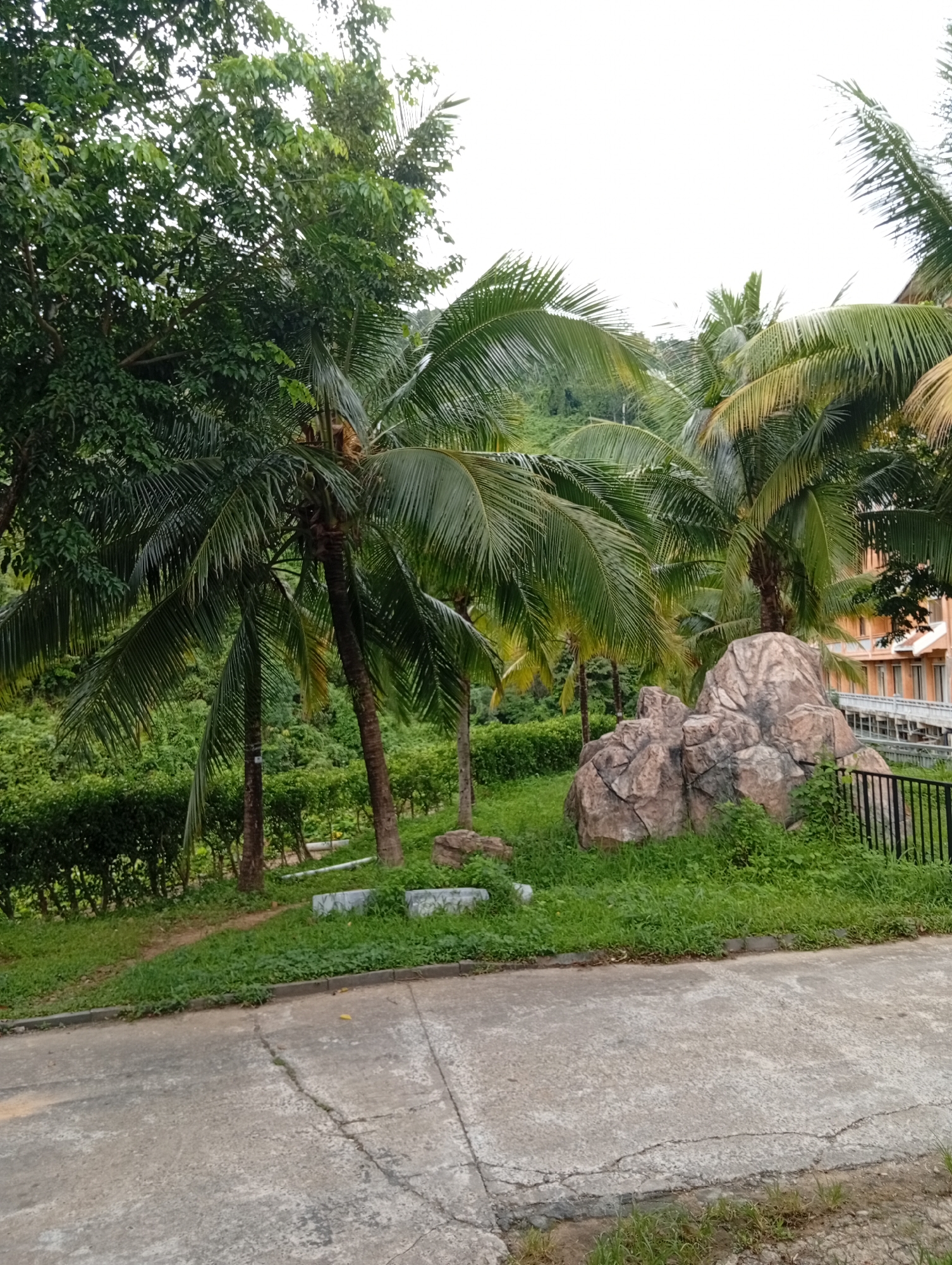 Scenes from Ba Na Hills plaza in Da Nang, Vietnam