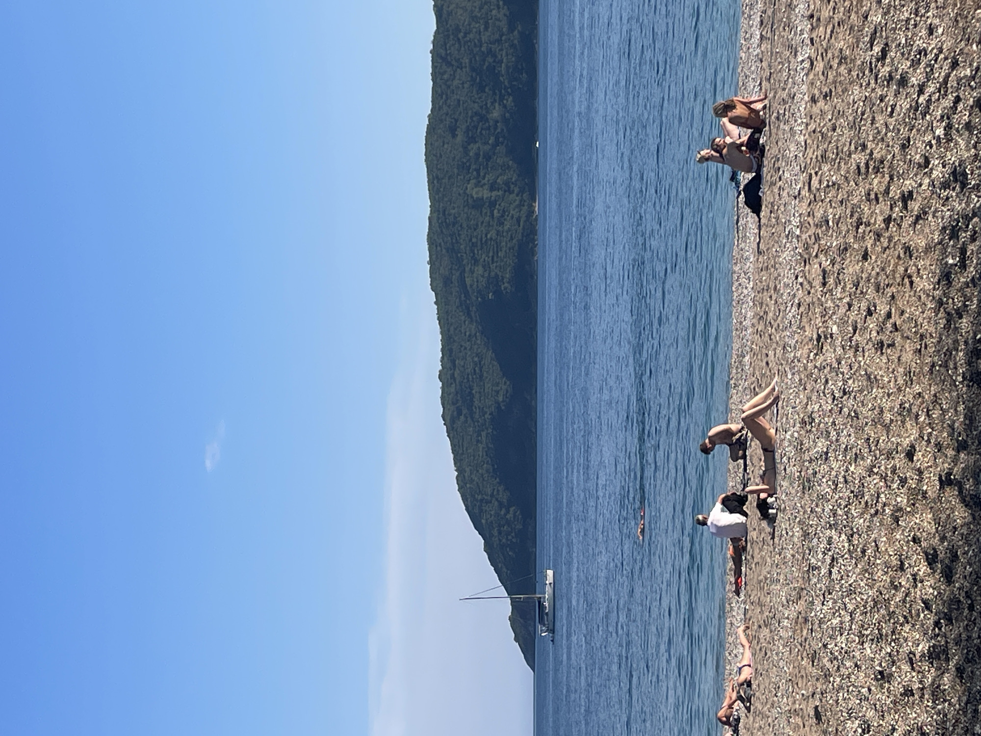 Sunny afternoon beach scene unfolds in Budva, Montenegro