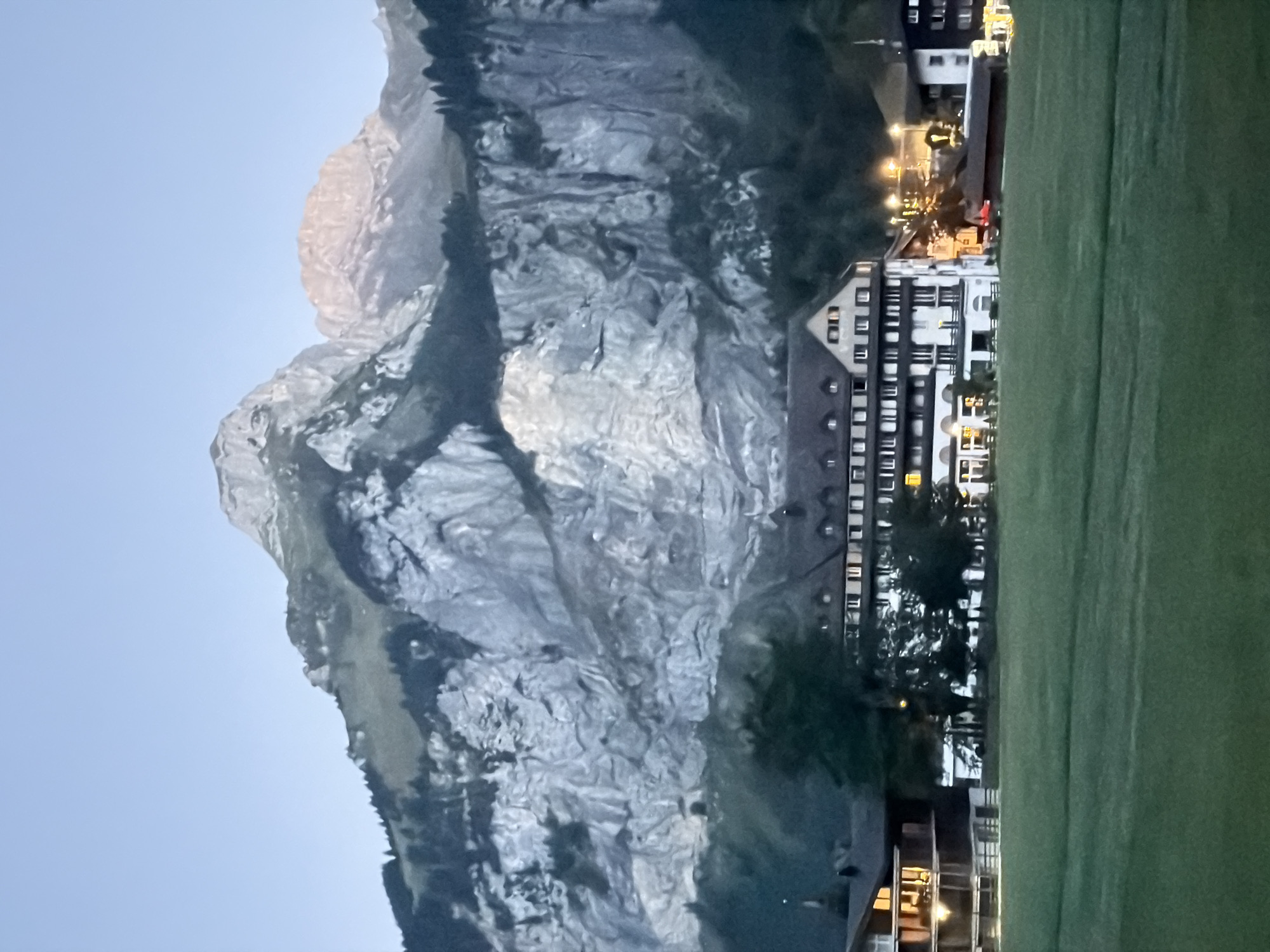 Kandersteg after dark: peaks, moonlight, and village lights