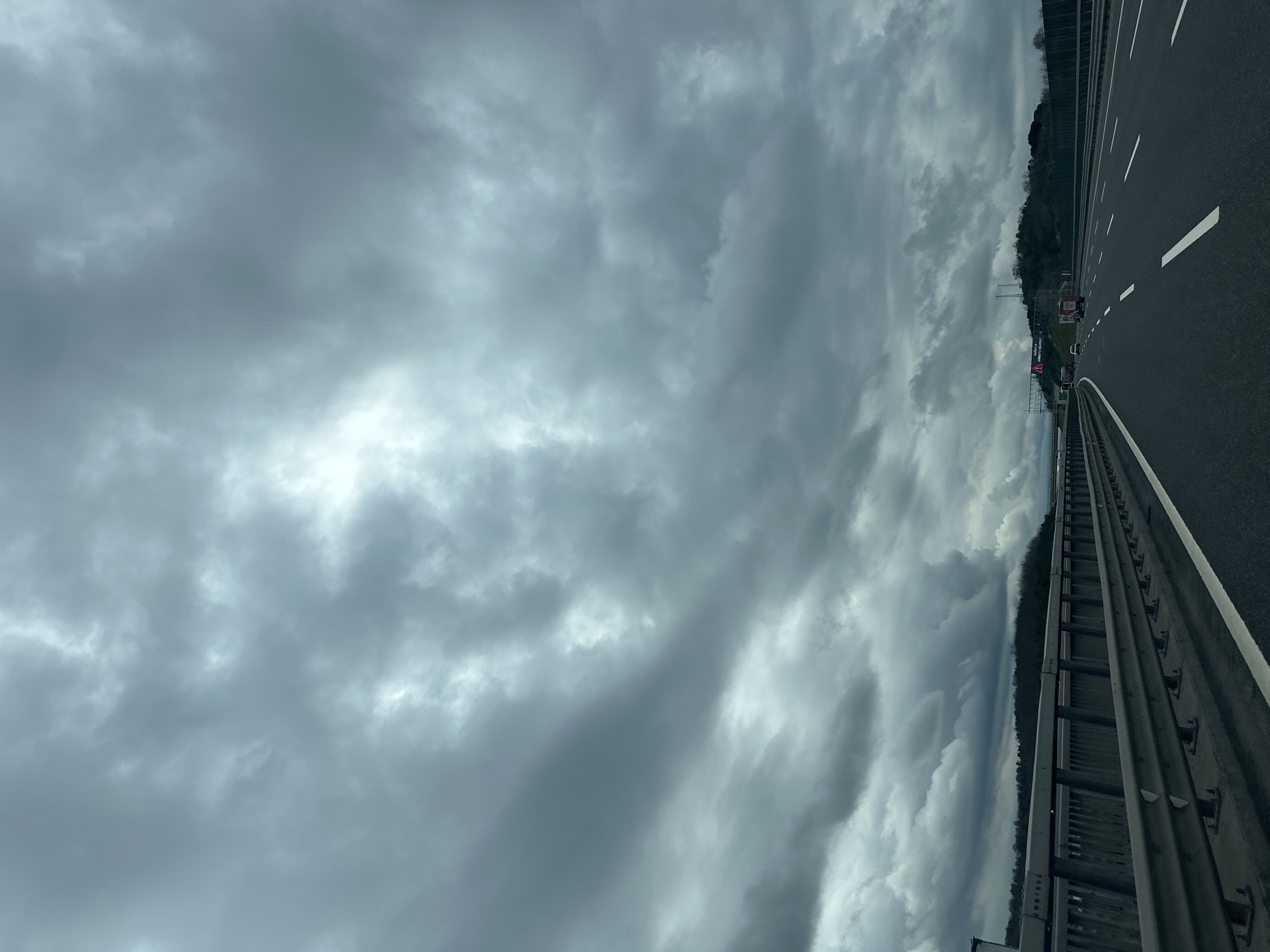 Highway traffic flows near suspension bridge in Sarıyer